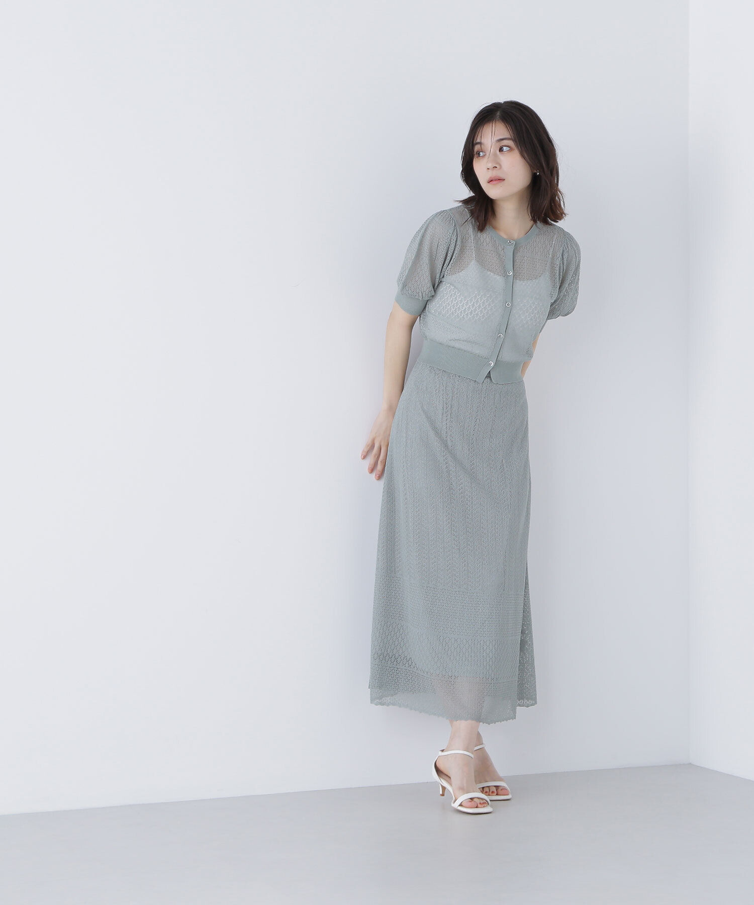  「レースニットカーディガン」|ニット・セーター|