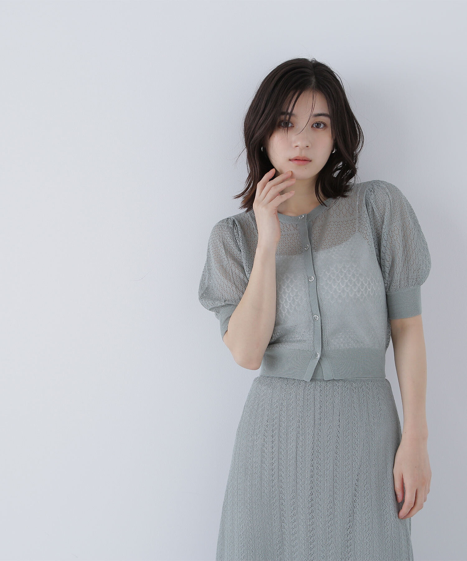  「レースニットカーディガン」|ニット・セーター|