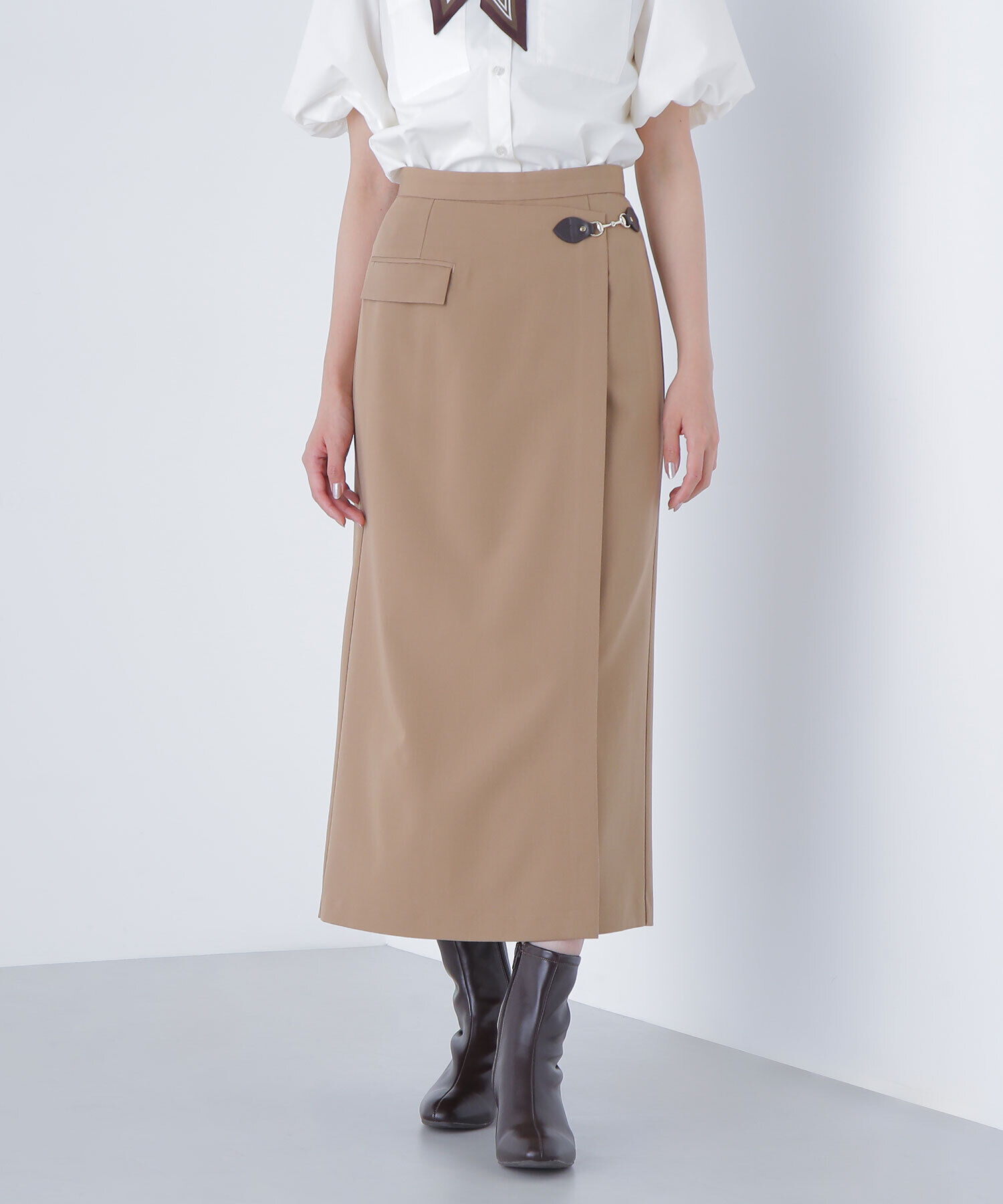  「ビットディテールナロースカート」|スカート|