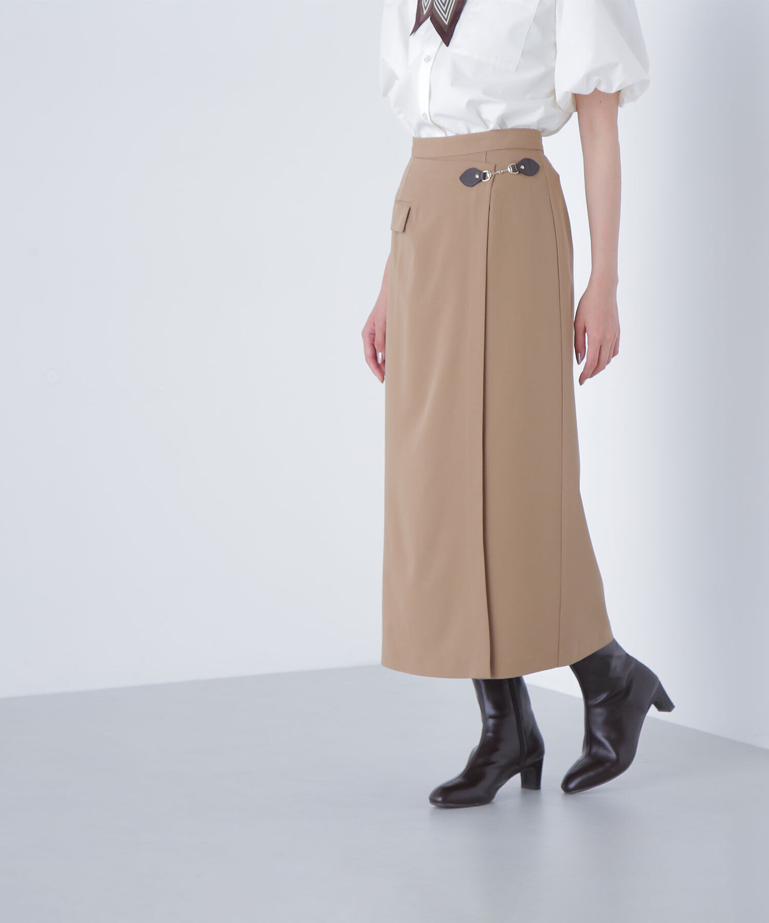  「ビットディテールナロースカート」|スカート|