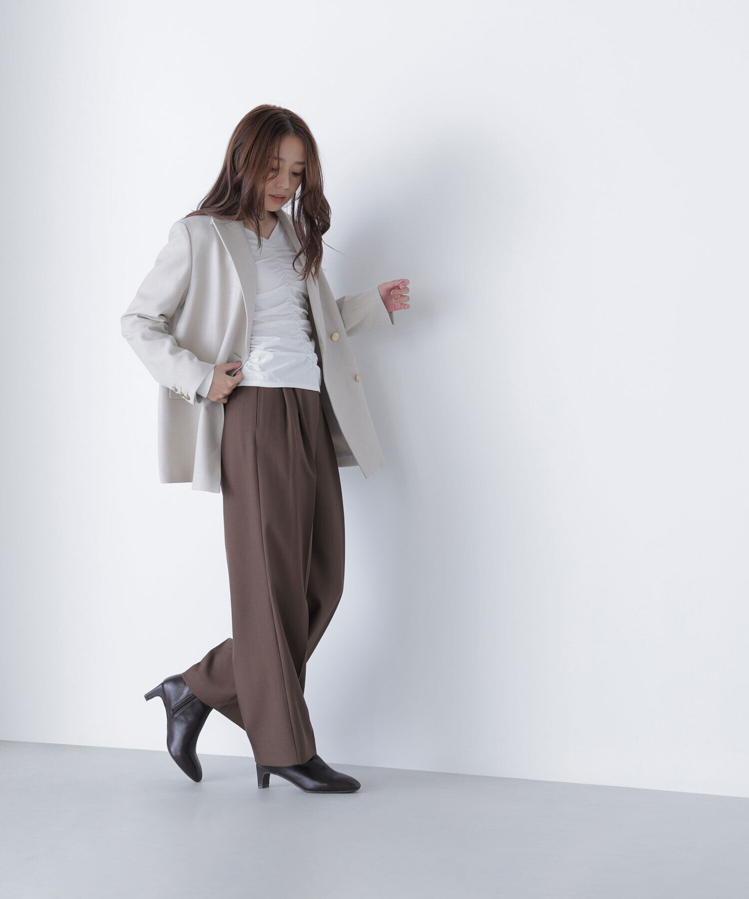  「ギャザーカットソー」|Tシャツ・カットソー|