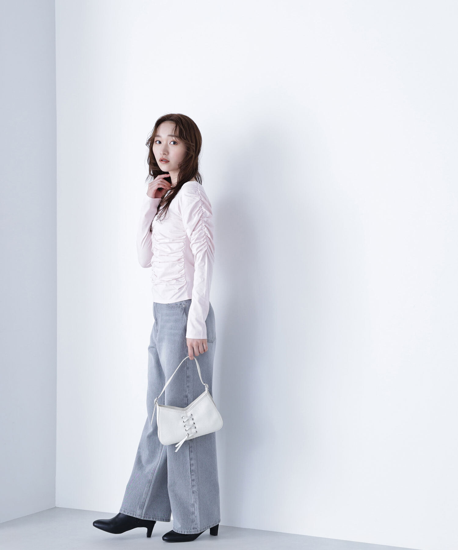  「ギャザーカットソー」|Tシャツ・カットソー|