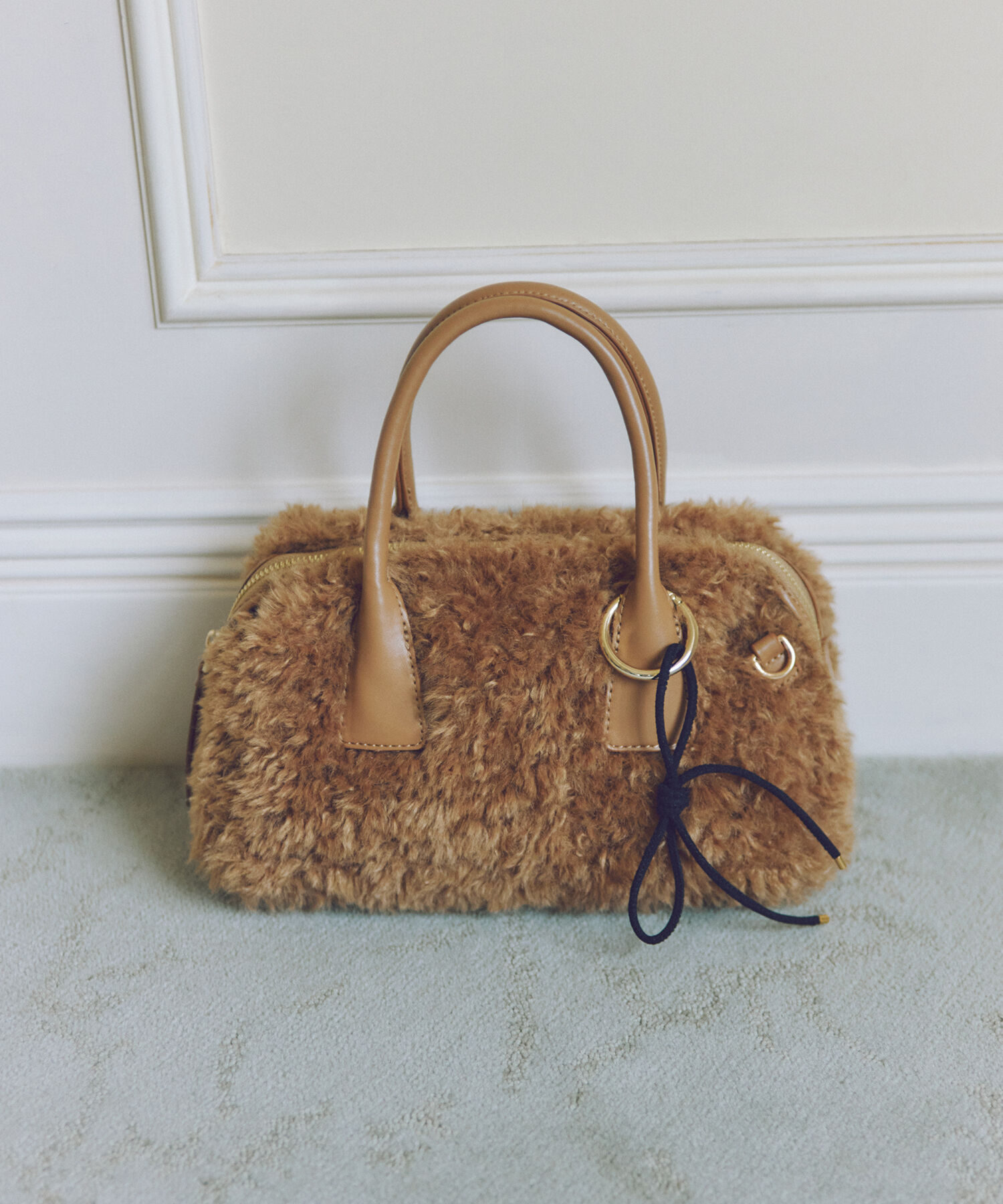  「リボンチャームファーボストン」|ボストンバッグ|