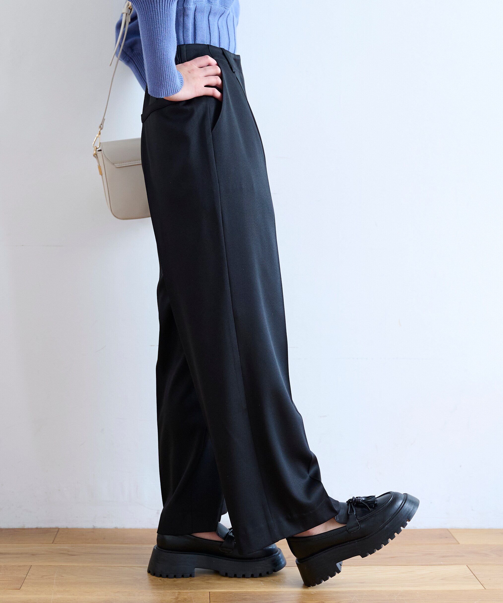  「[Sシリーズ対応商品]センタープレスワイドパンツ」|その他|