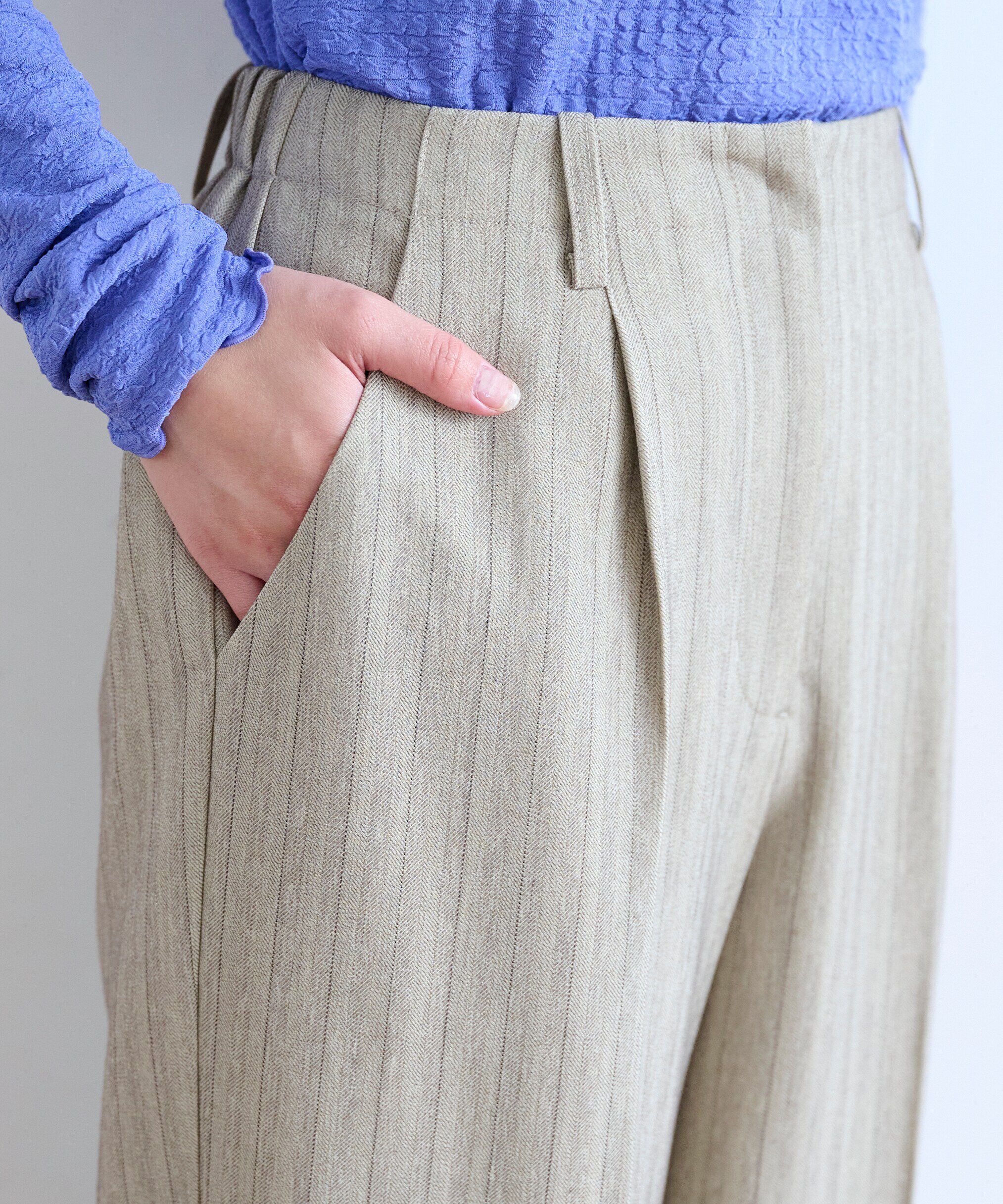  「[Sシリーズ対応商品]センタープレスワイドパンツ」|その他|