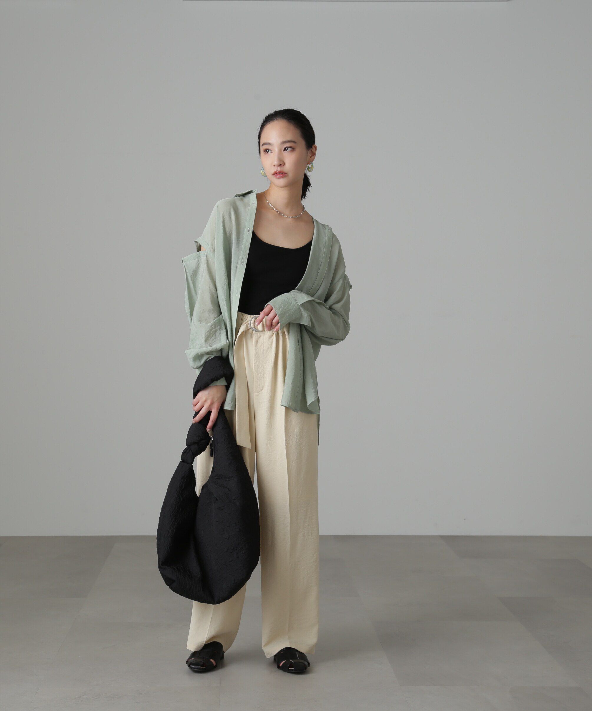  「[Sシリーズ対応商品]フロントベルトリラックスストレートパンツ」|その他|