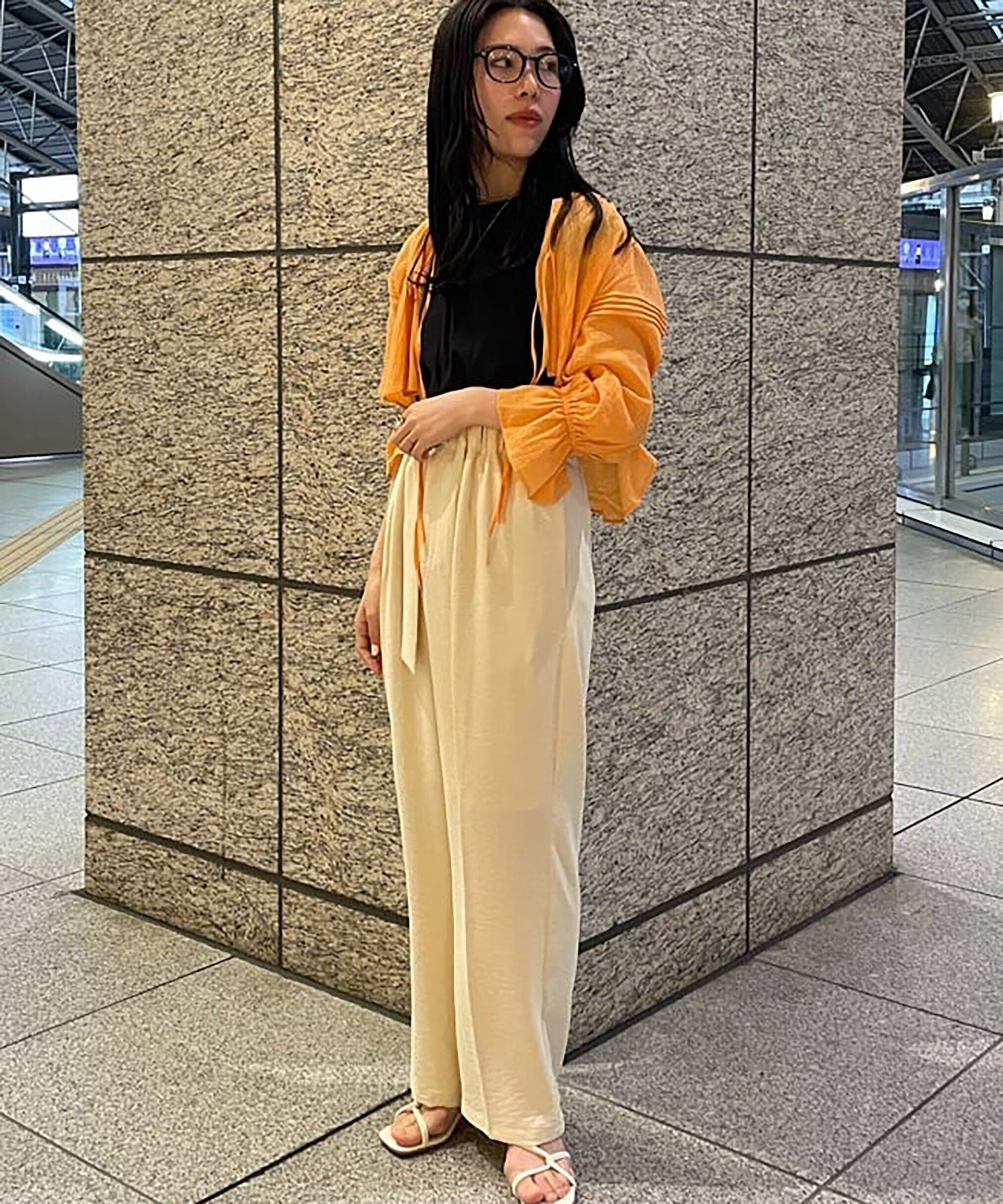  「[Sシリーズ対応商品]フロントベルトリラックスストレートパンツ」|その他|