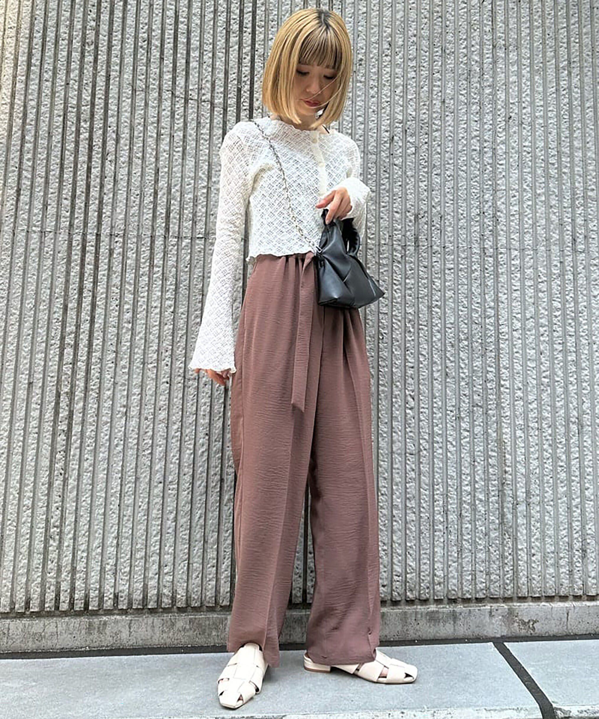  「[Sシリーズ対応商品]フロントベルトリラックスストレートパンツ」|その他|