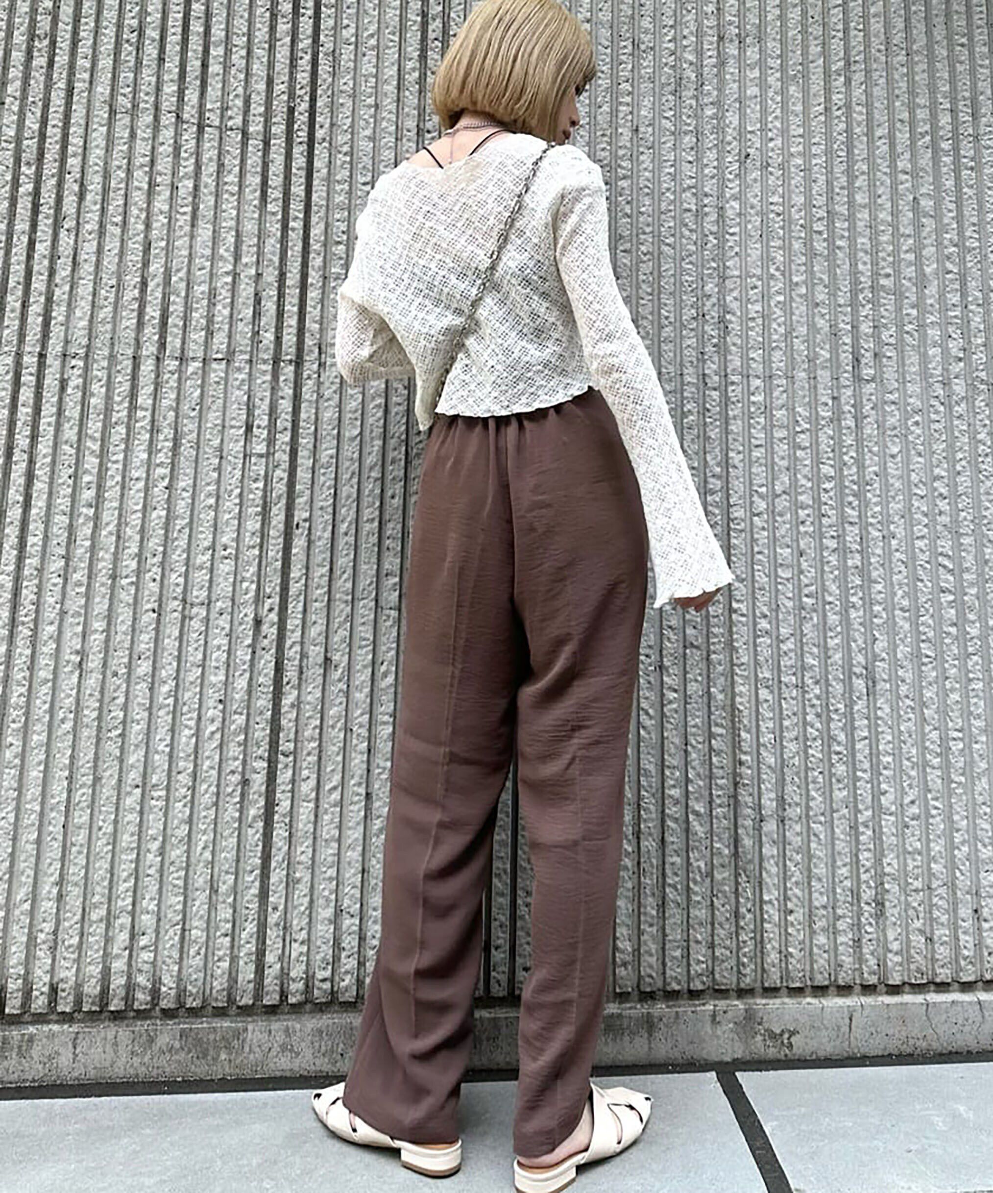  「[Sシリーズ対応商品]フロントベルトリラックスストレートパンツ」|その他|