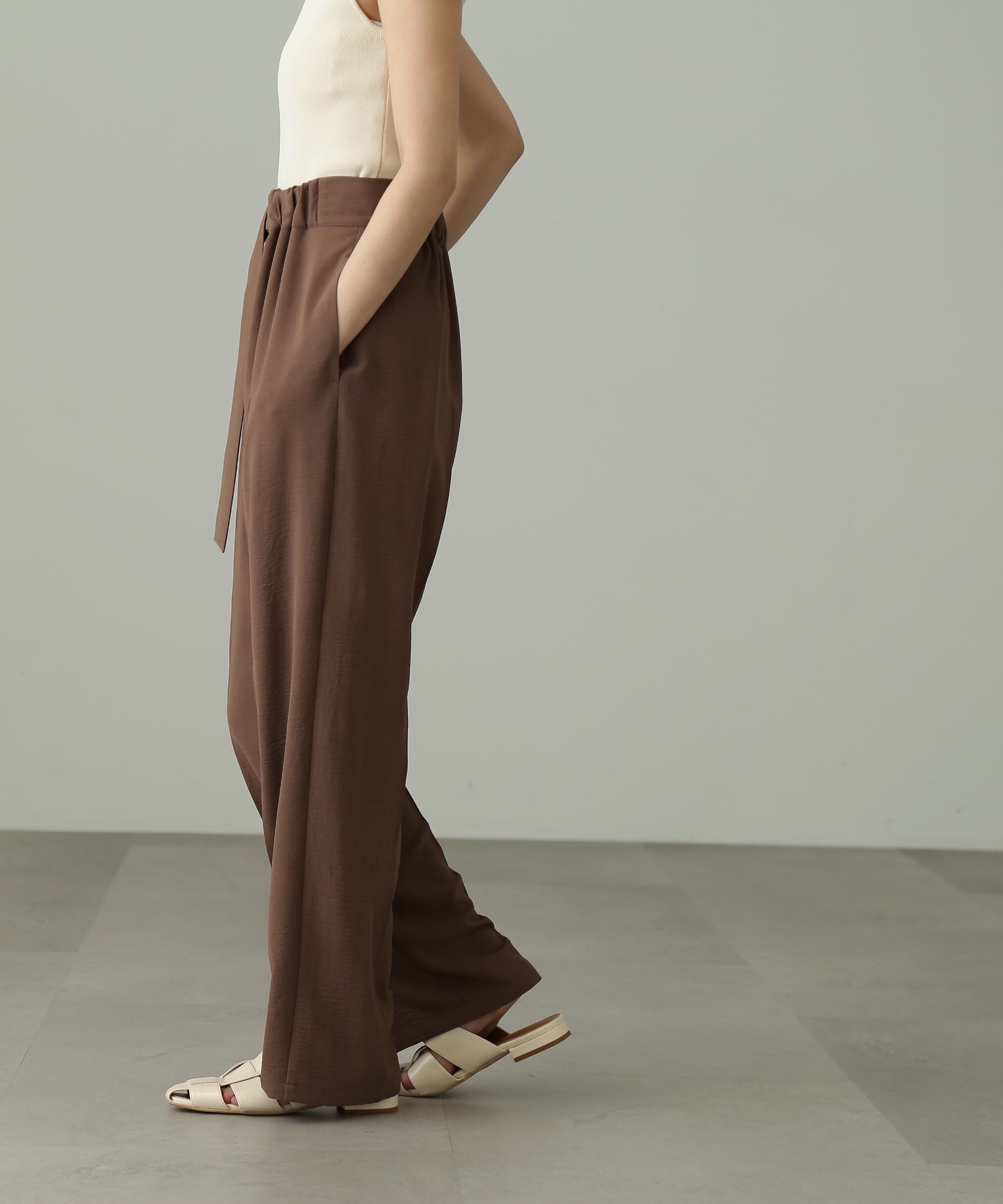  「[Sシリーズ対応商品]フロントベルトリラックスストレートパンツ」|その他|