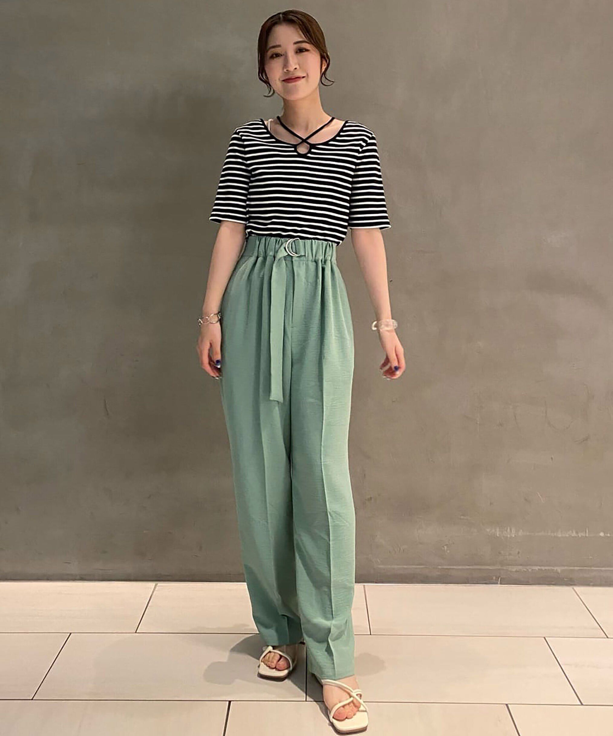  「[Sシリーズ対応商品]フロントベルトリラックスストレートパンツ」|その他|