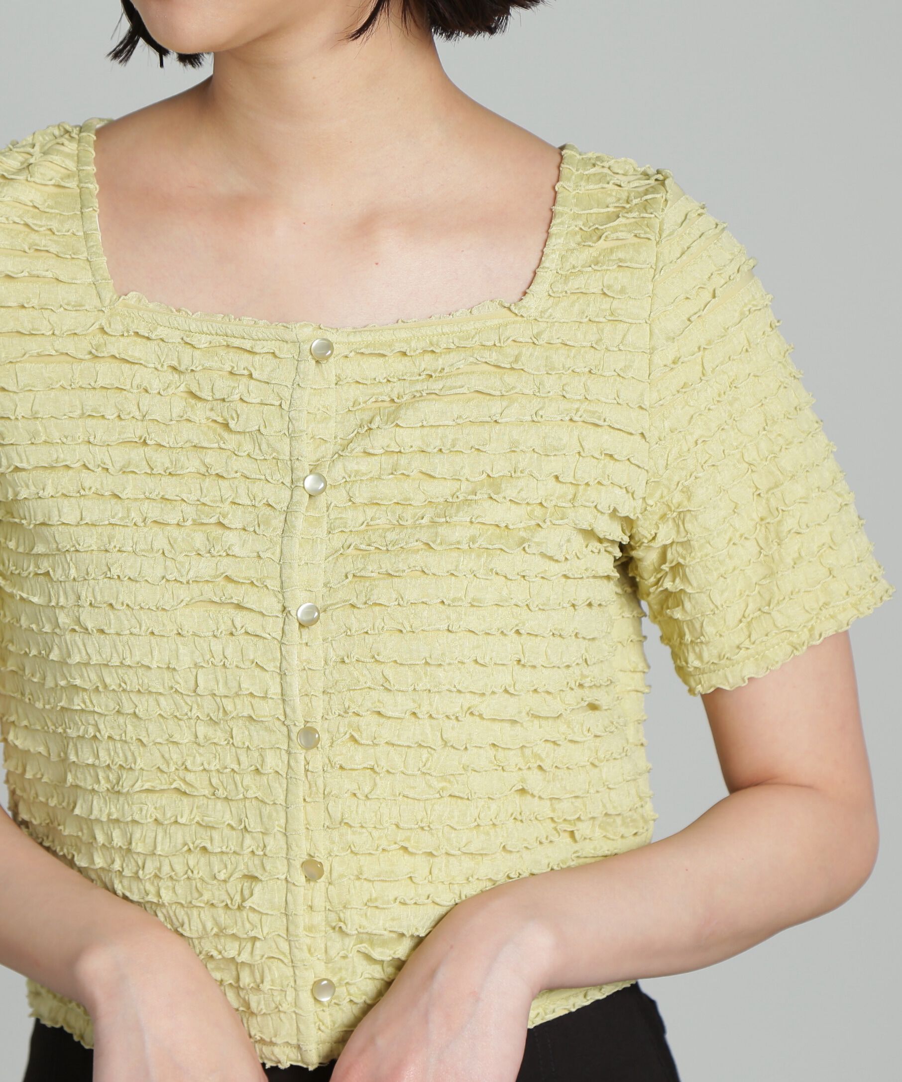  「メローフリルカットソー」|Tシャツ・カットソー|