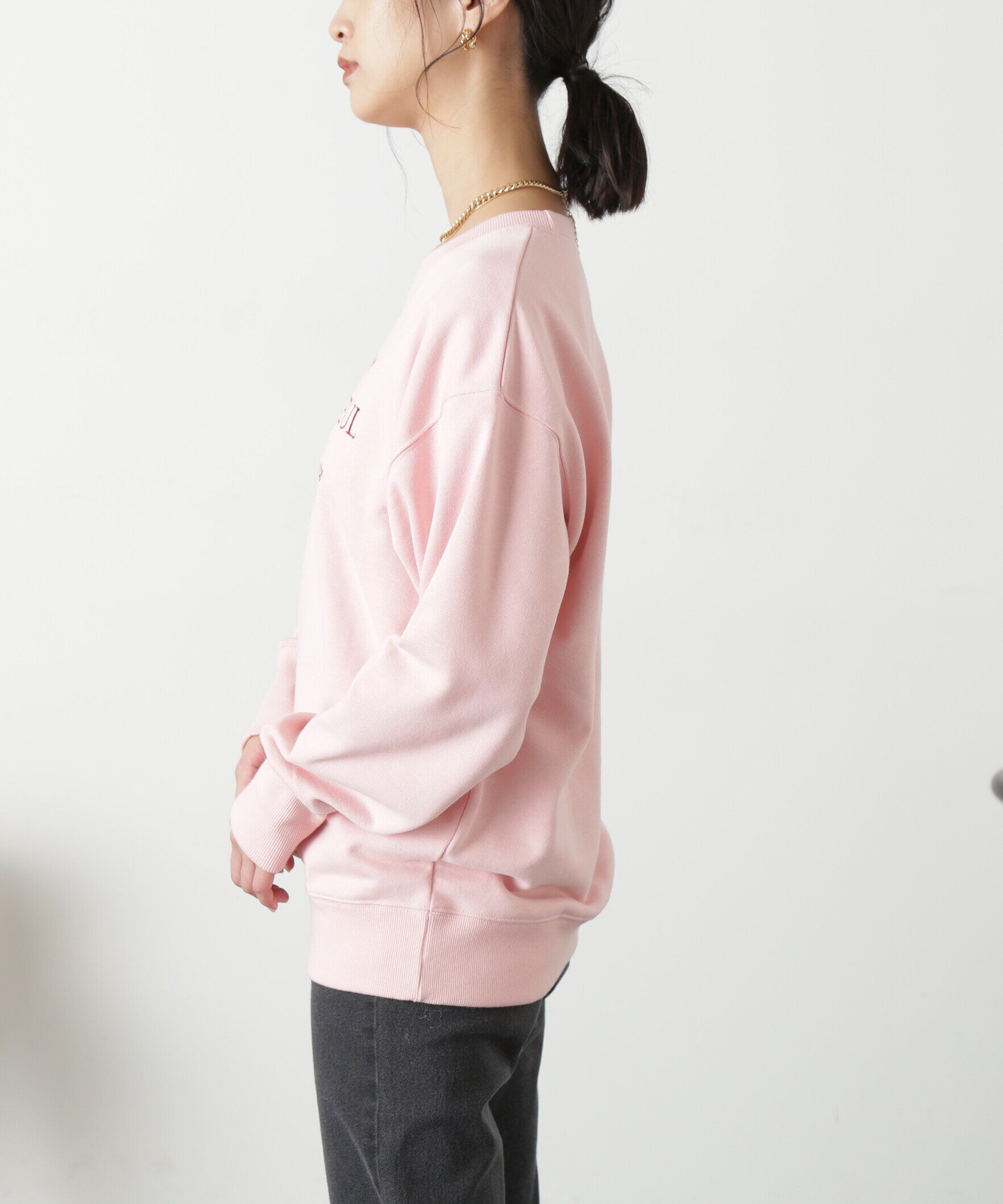  「ミドル丈ロゴスウェット」|Tシャツ・カットソー|