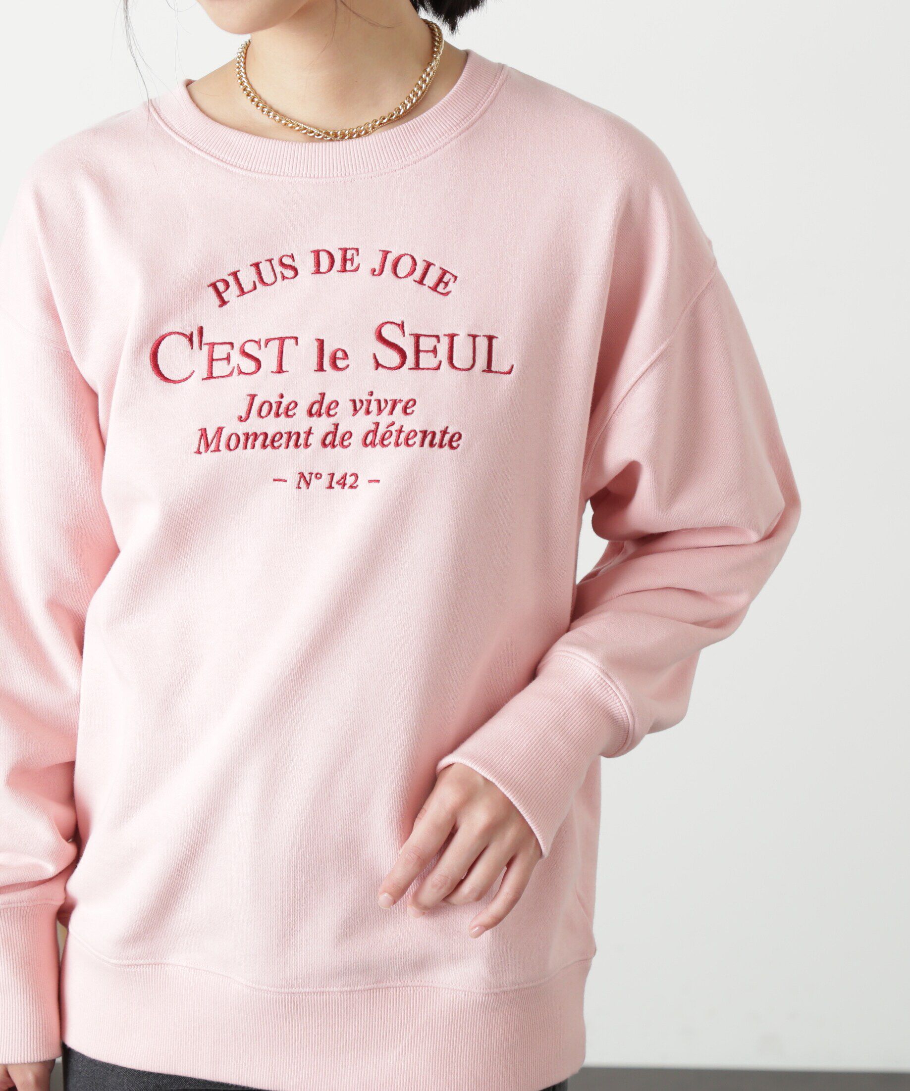  「ミドル丈ロゴスウェット」|Tシャツ・カットソー|