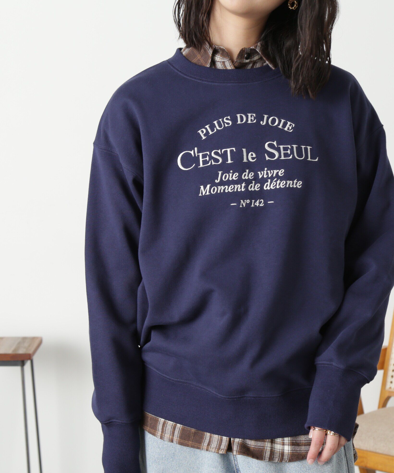  「ミドル丈ロゴスウェット」|Tシャツ・カットソー|