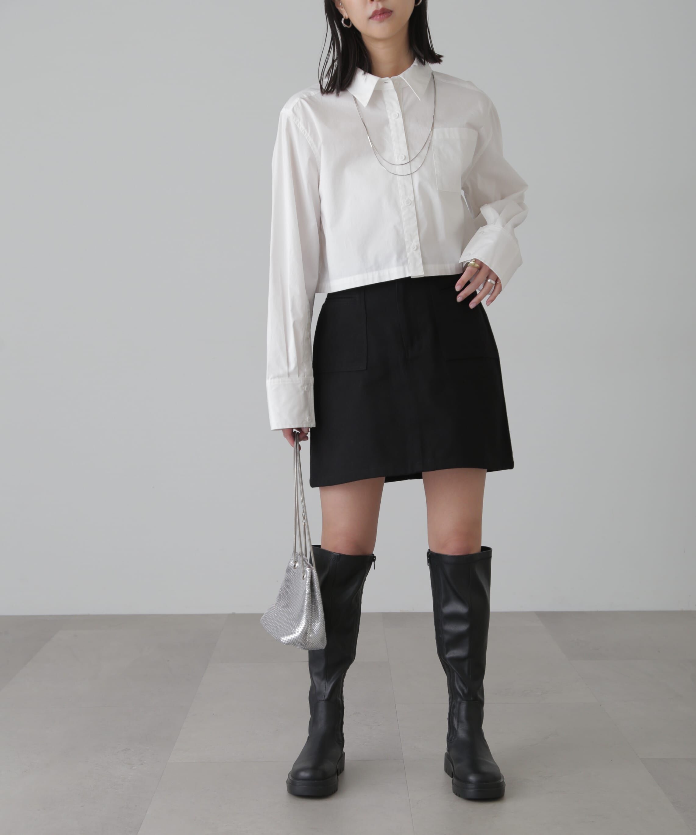  「フロントポケットミニスカート」|スカート|