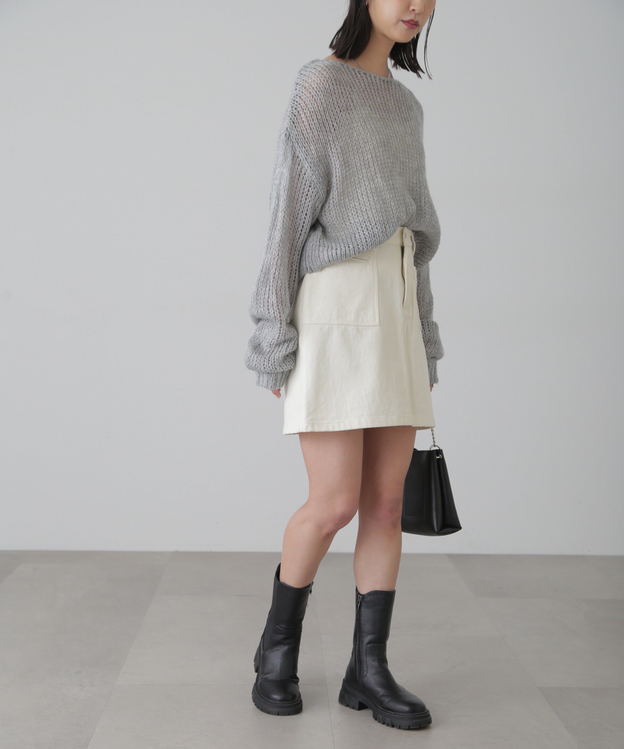  「フロントポケットミニスカート」|スカート|