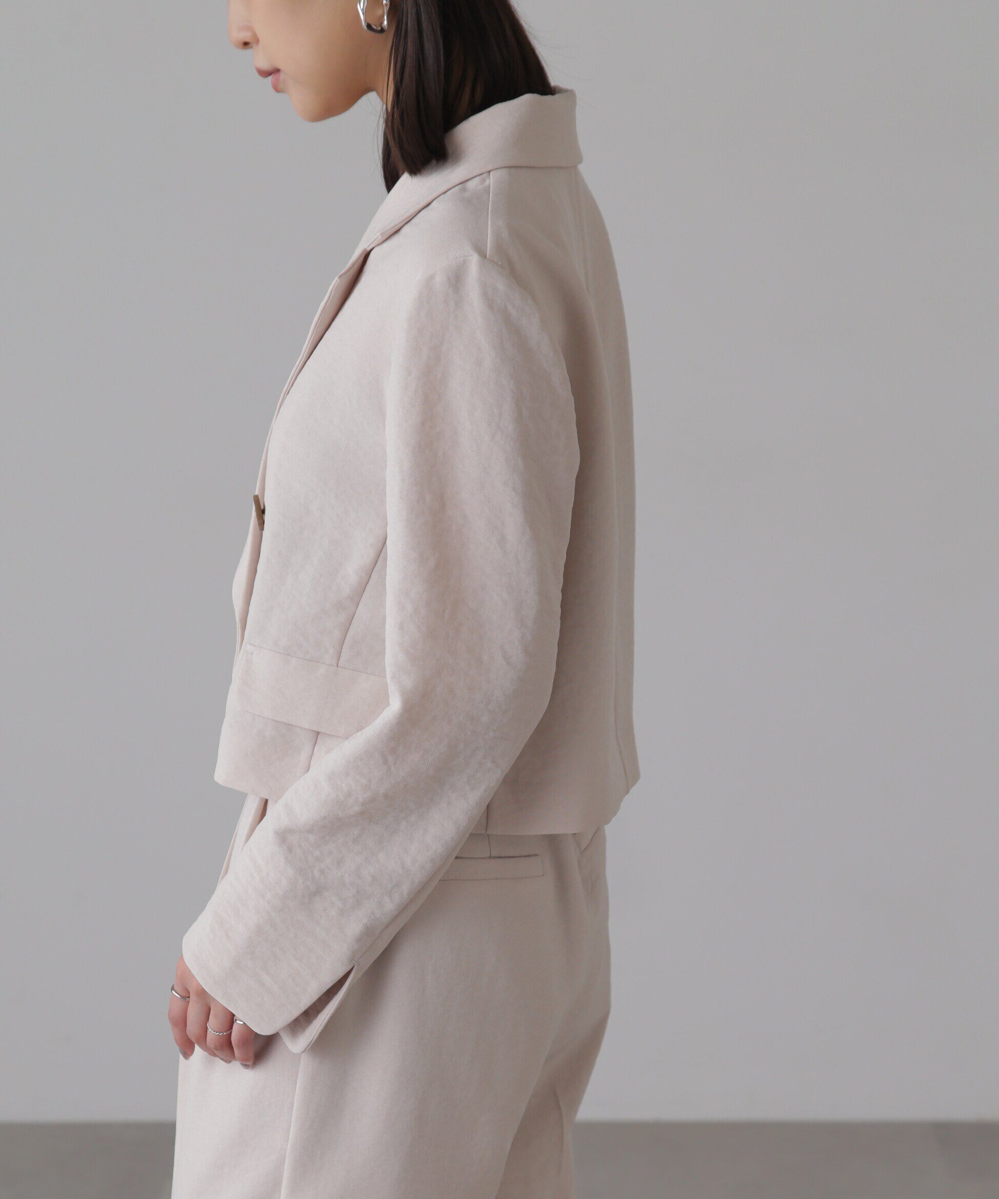  「[低身長サイズ/Sシリーズ]気流染めショート丈ダブルジャケット」|その他|