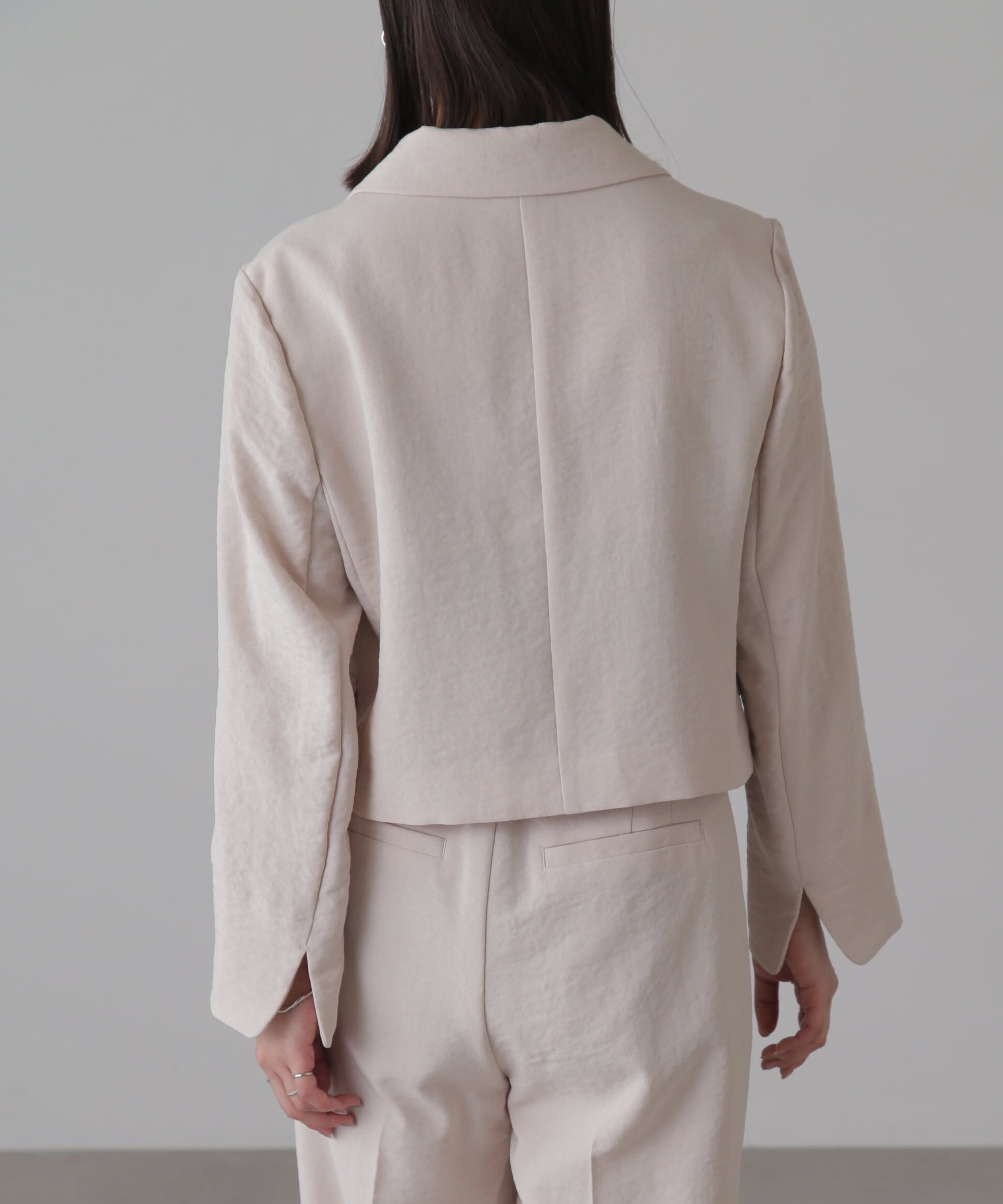  「[低身長サイズ/Sシリーズ]気流染めショート丈ダブルジャケット」|その他|