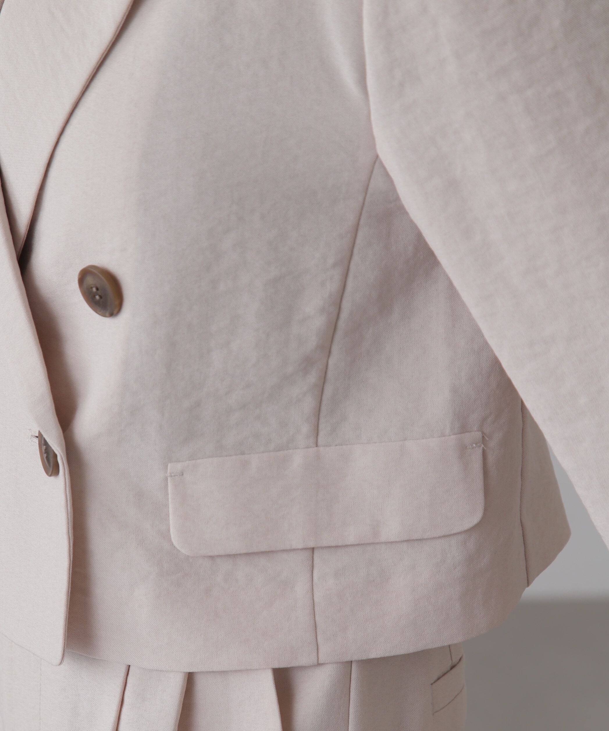  「[低身長サイズ/Sシリーズ]気流染めショート丈ダブルジャケット」|その他|