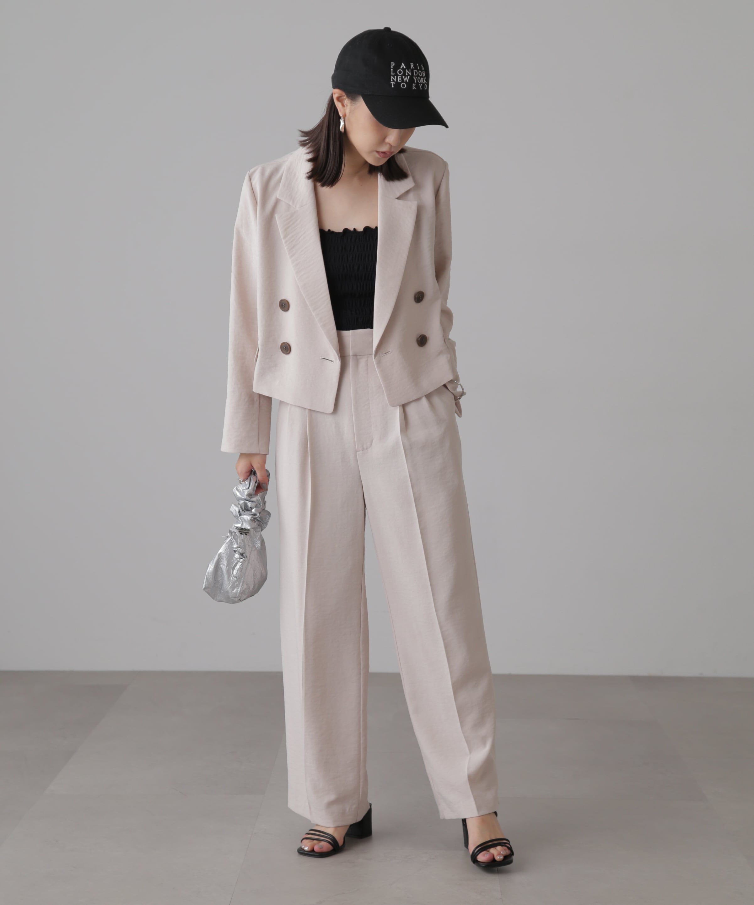  「[低身長サイズ/Sシリーズ]気流染めショート丈ダブルジャケット」|その他|