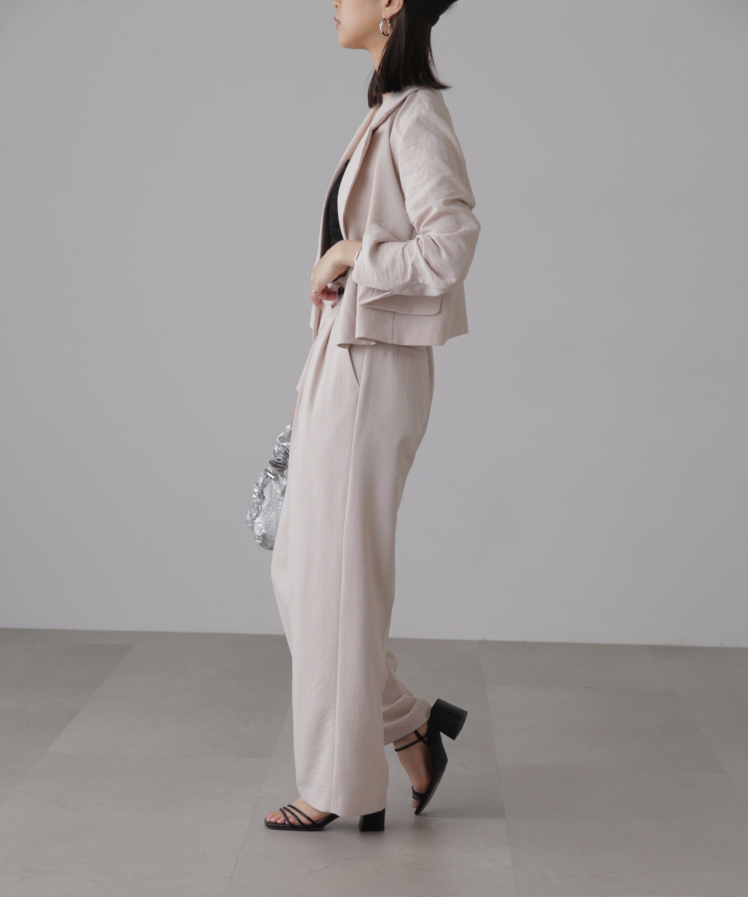  「[低身長サイズ/Sシリーズ]気流染めショート丈ダブルジャケット」|その他|