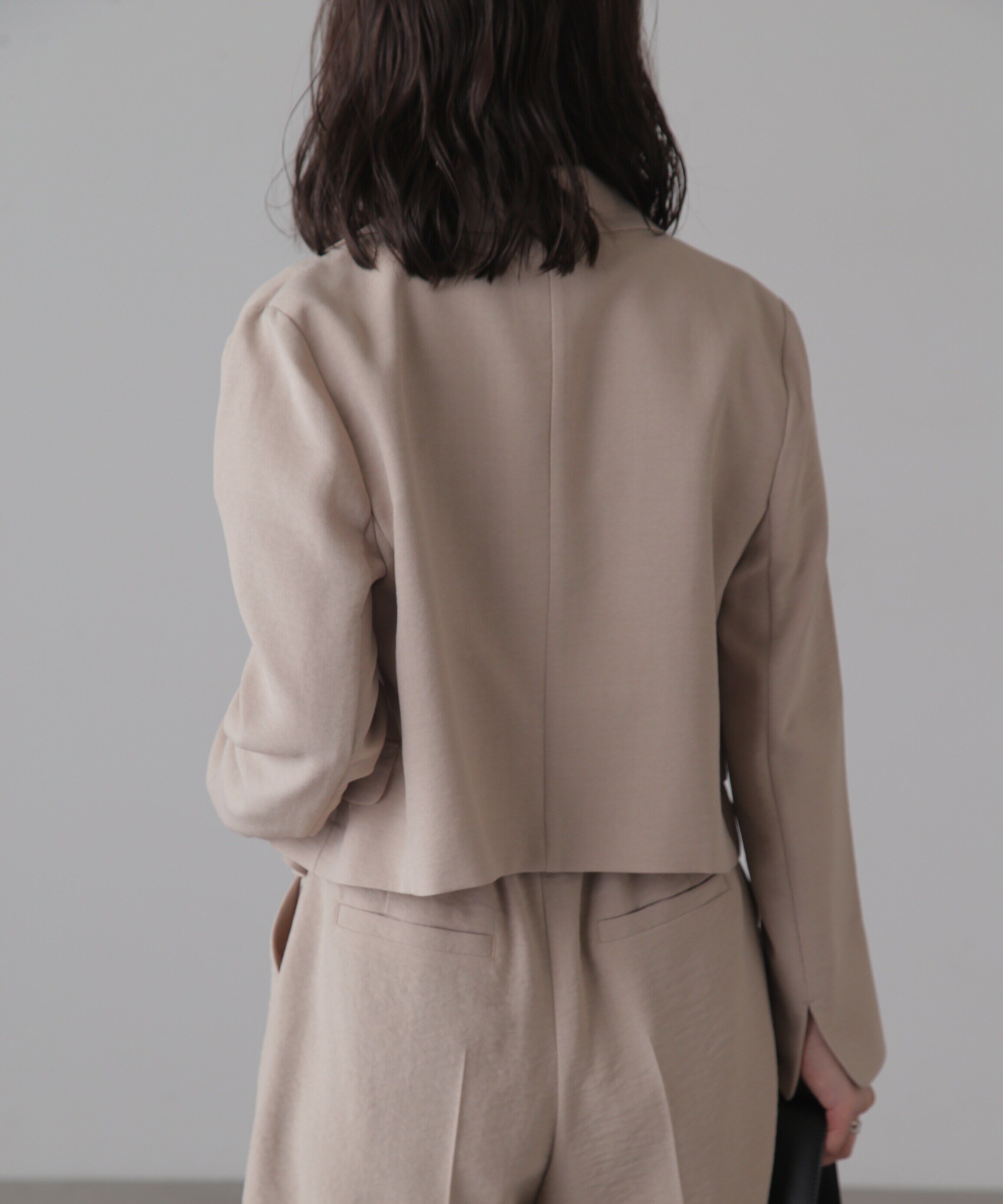  「[低身長サイズ/Sシリーズ]気流染めショート丈ダブルジャケット」|その他|