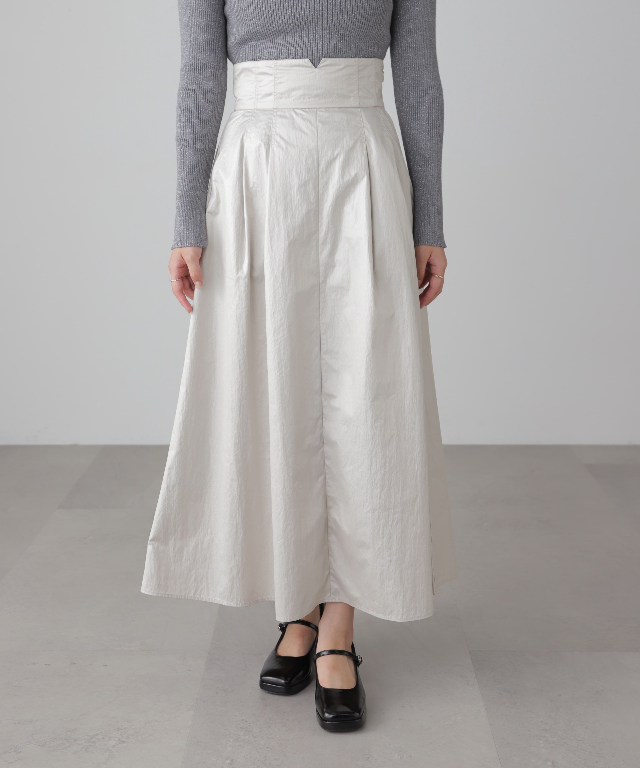  「ハイウエストタックスカート」|スカート|