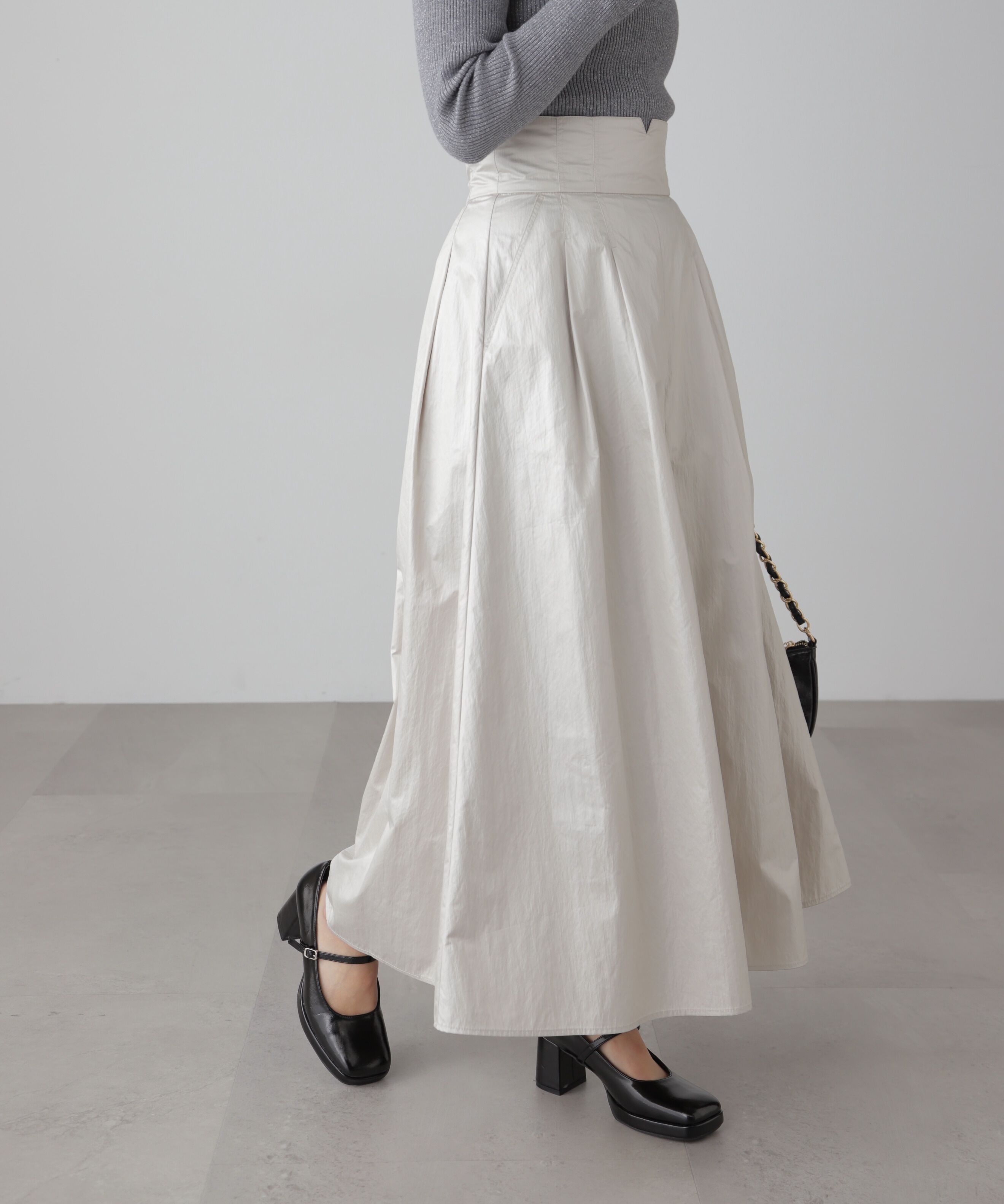  「ハイウエストタックスカート」|スカート|