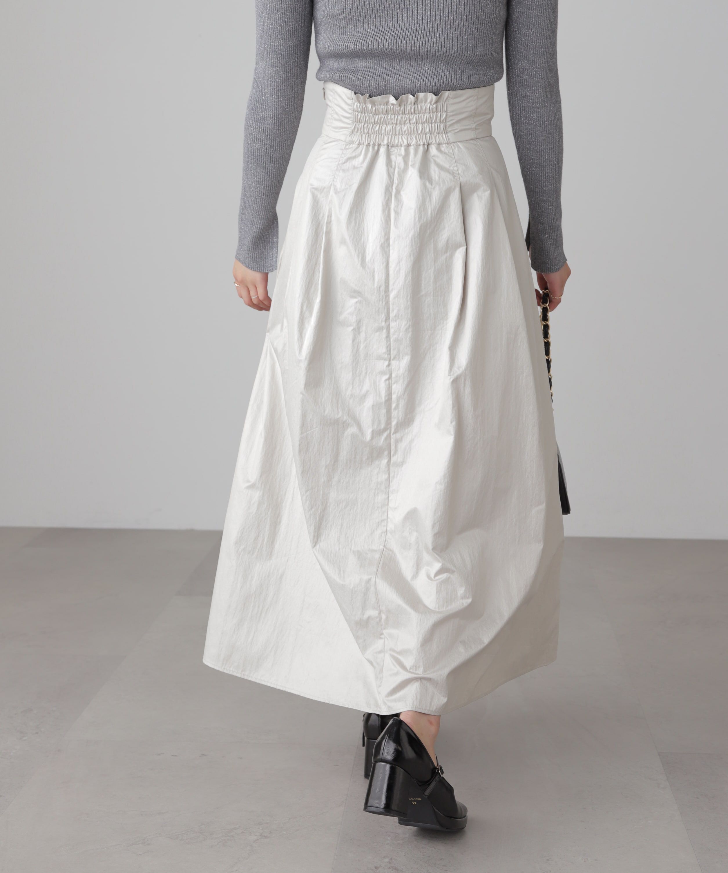  「ハイウエストタックスカート」|スカート|