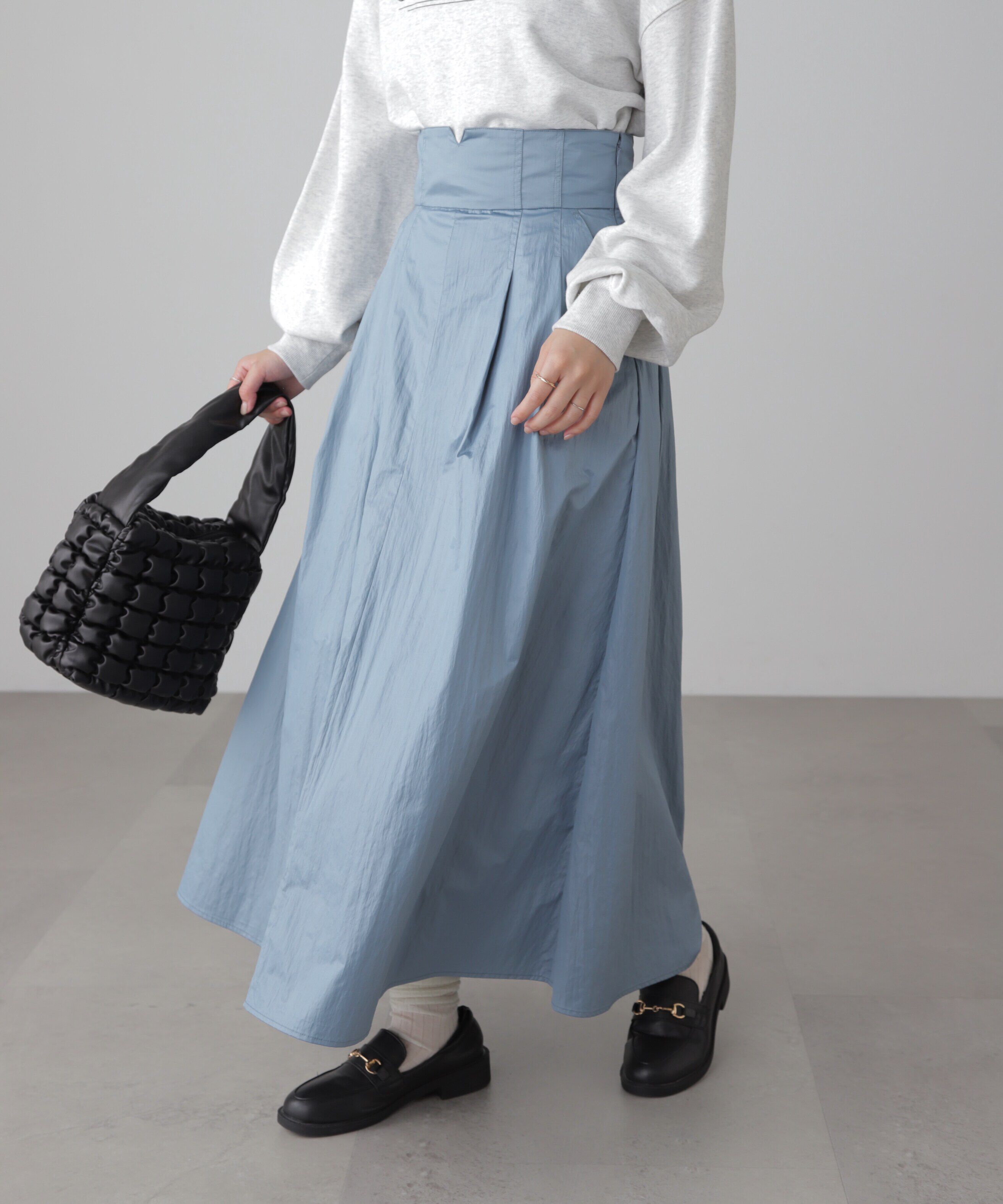  「ハイウエストタックスカート」|スカート|