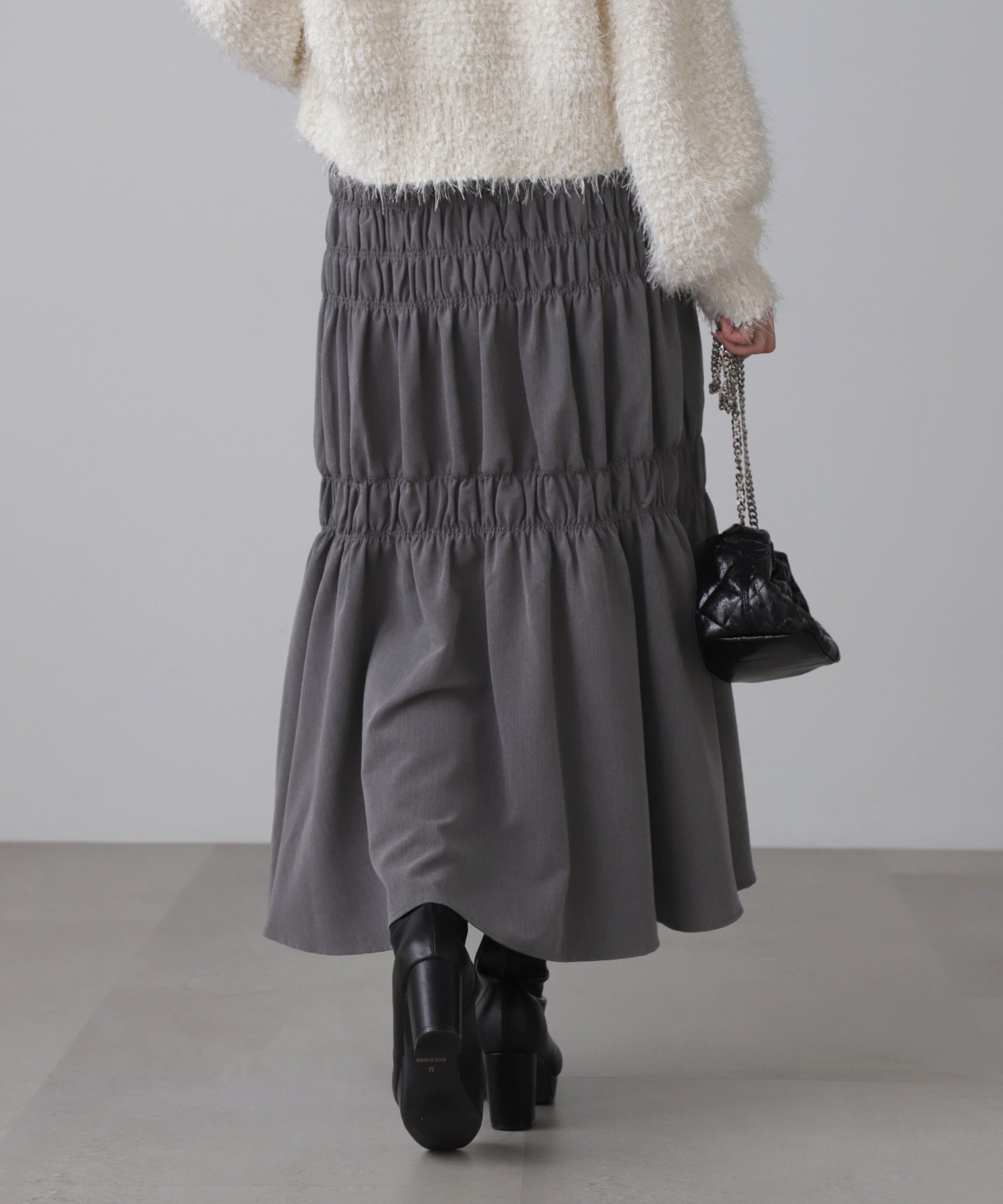  「[低身長サイズ/Sシリーズ]ランダムシャーリングスカート」|スカート|