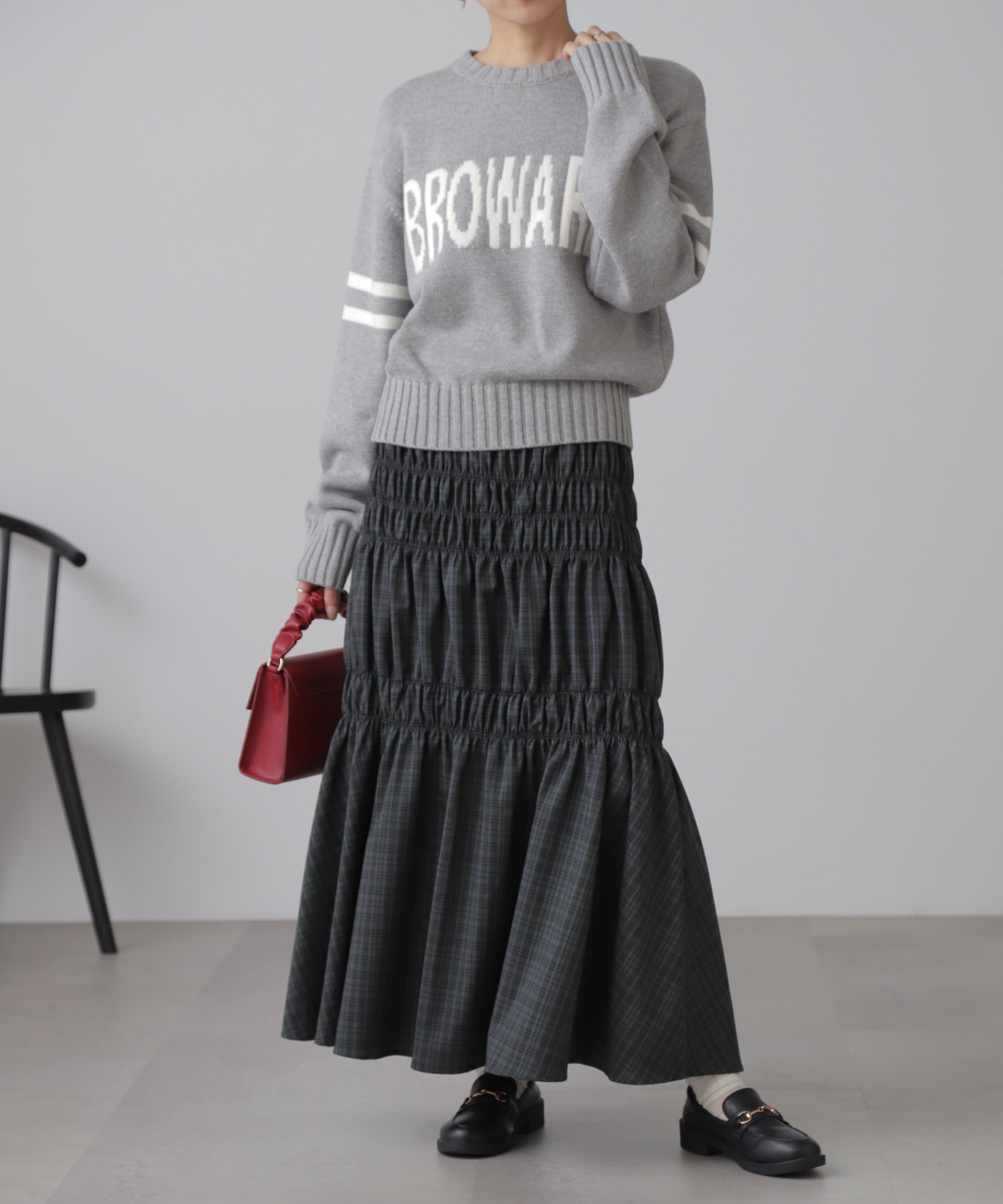  「[低身長サイズ/Sシリーズ]ランダムシャーリングスカート」|スカート|