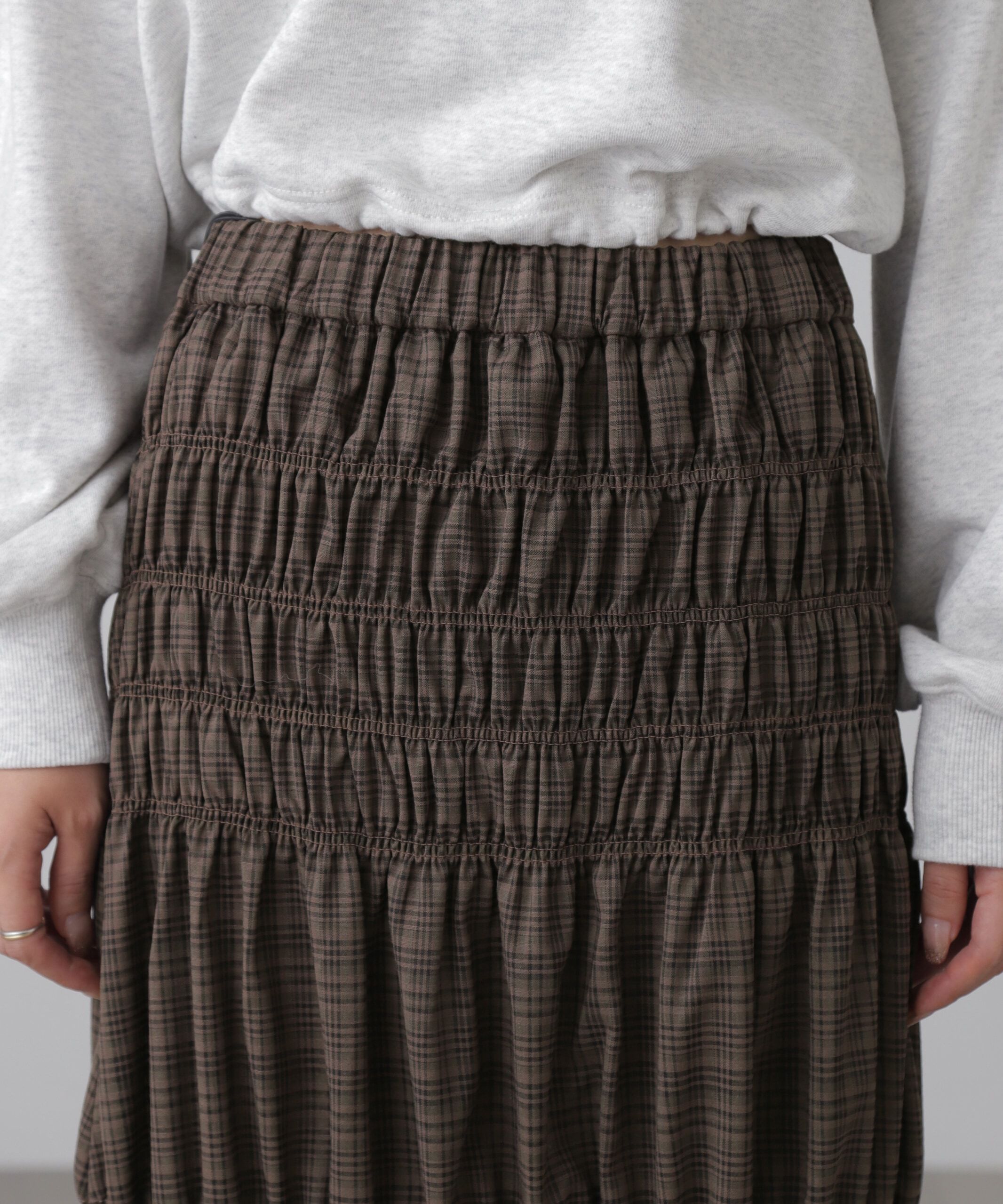  「[低身長サイズ/Sシリーズ]ランダムシャーリングスカート」|スカート|