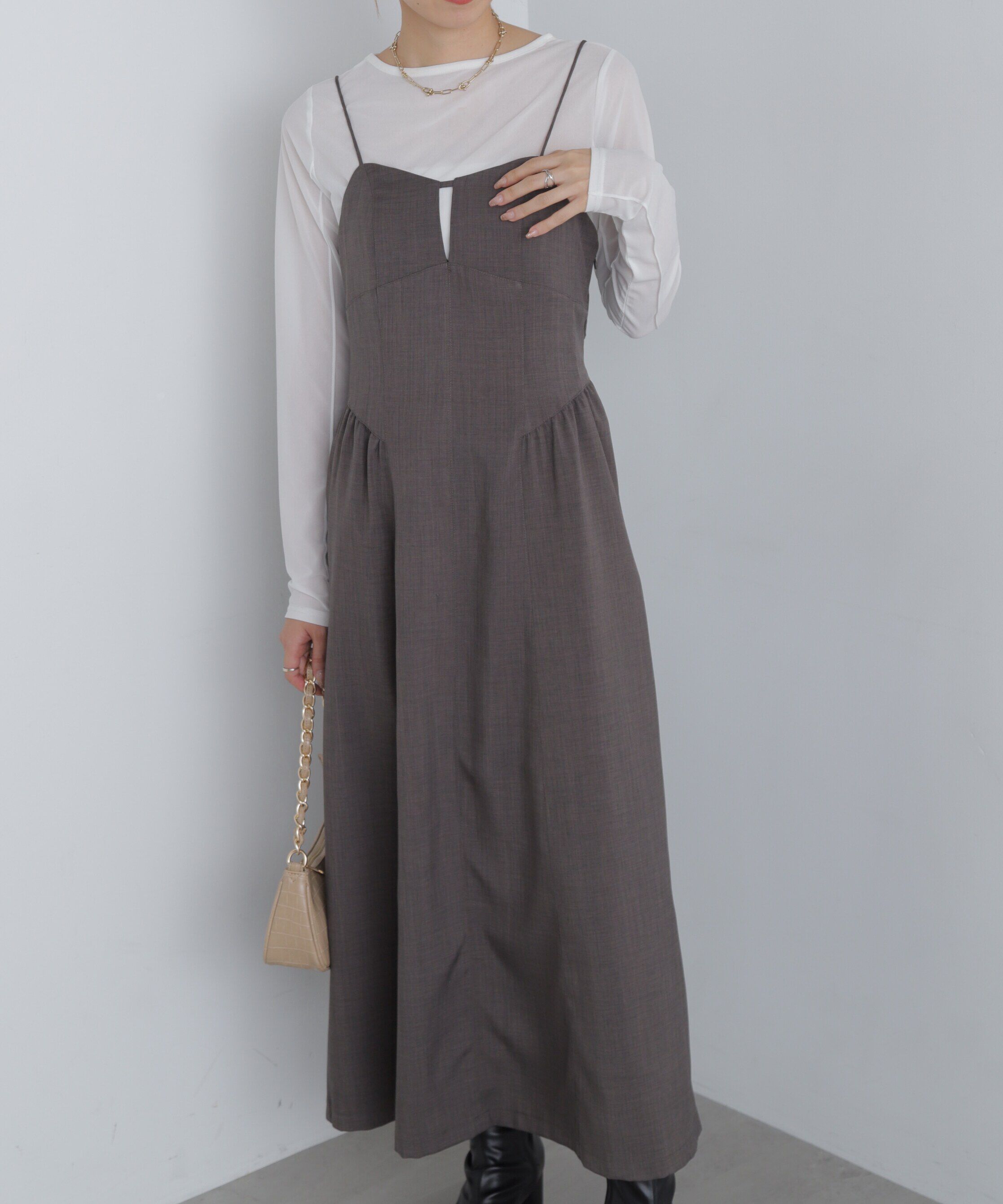  「コルセットライクキャミワンピース」|ワンピース|