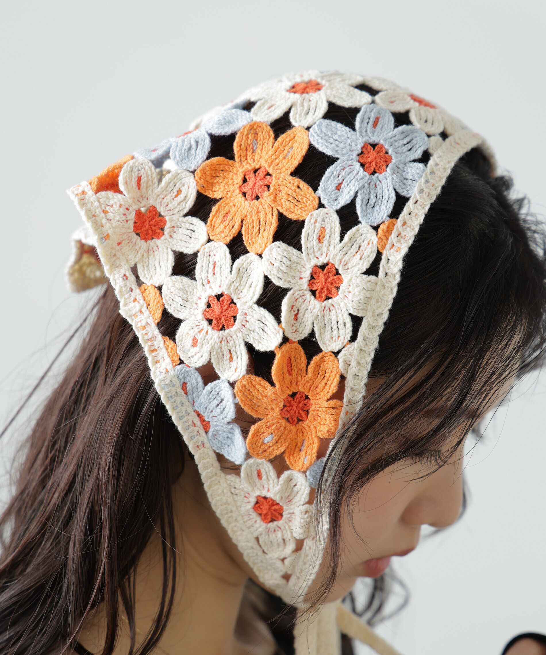  「フラワーバブーシュカ」|ハンカチ|