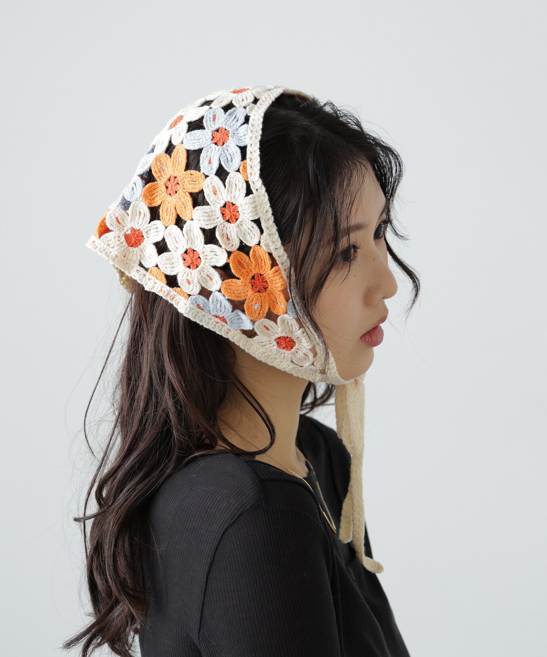  「フラワーバブーシュカ」|ハンカチ|