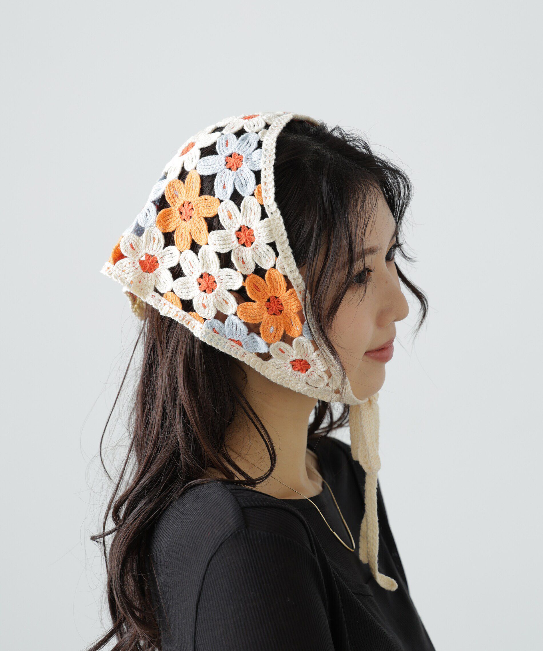  「フラワーバブーシュカ」|ハンカチ|