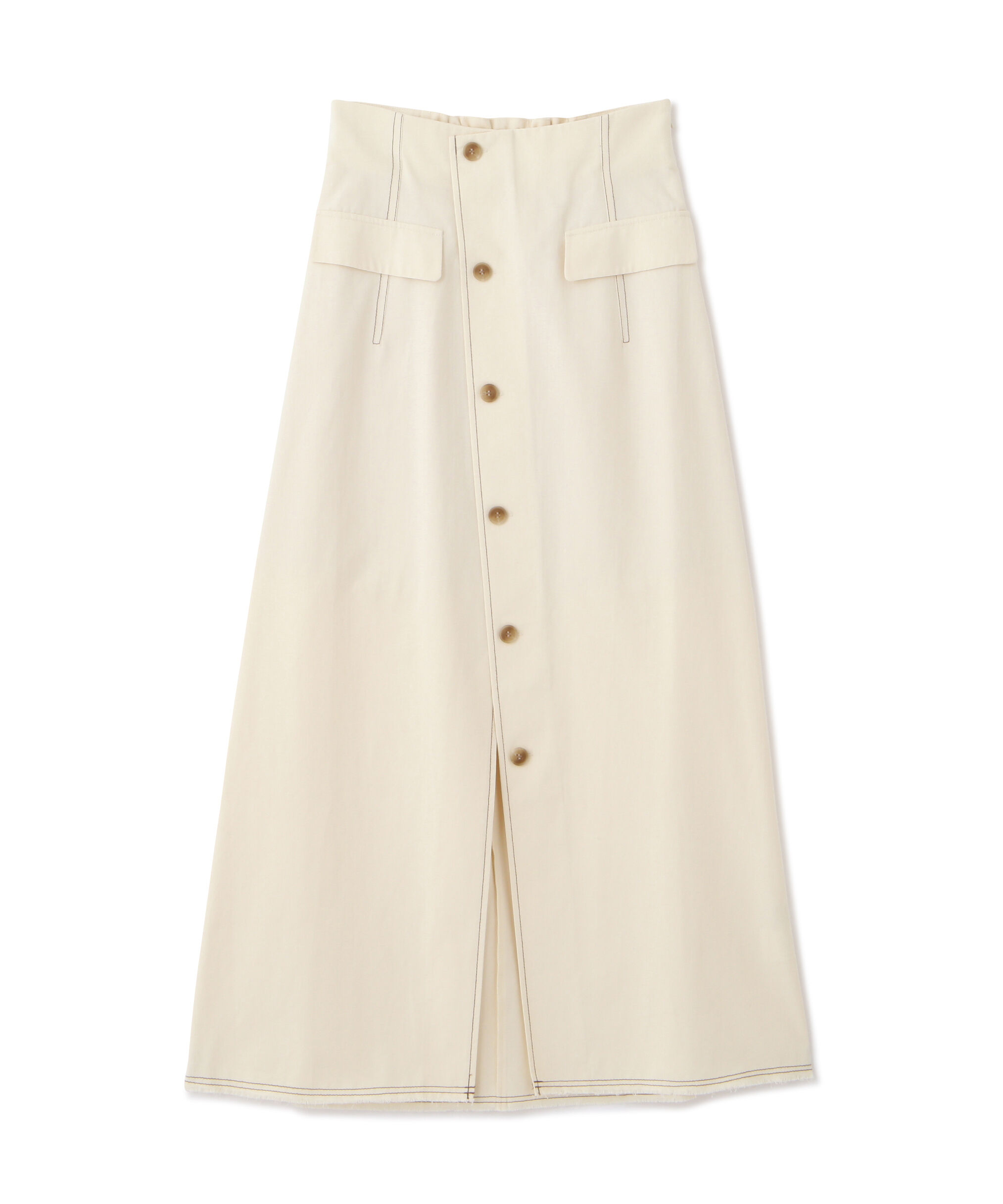  「〈セットアップ対応〉アクセントボタンフレアスカート」|スカート|