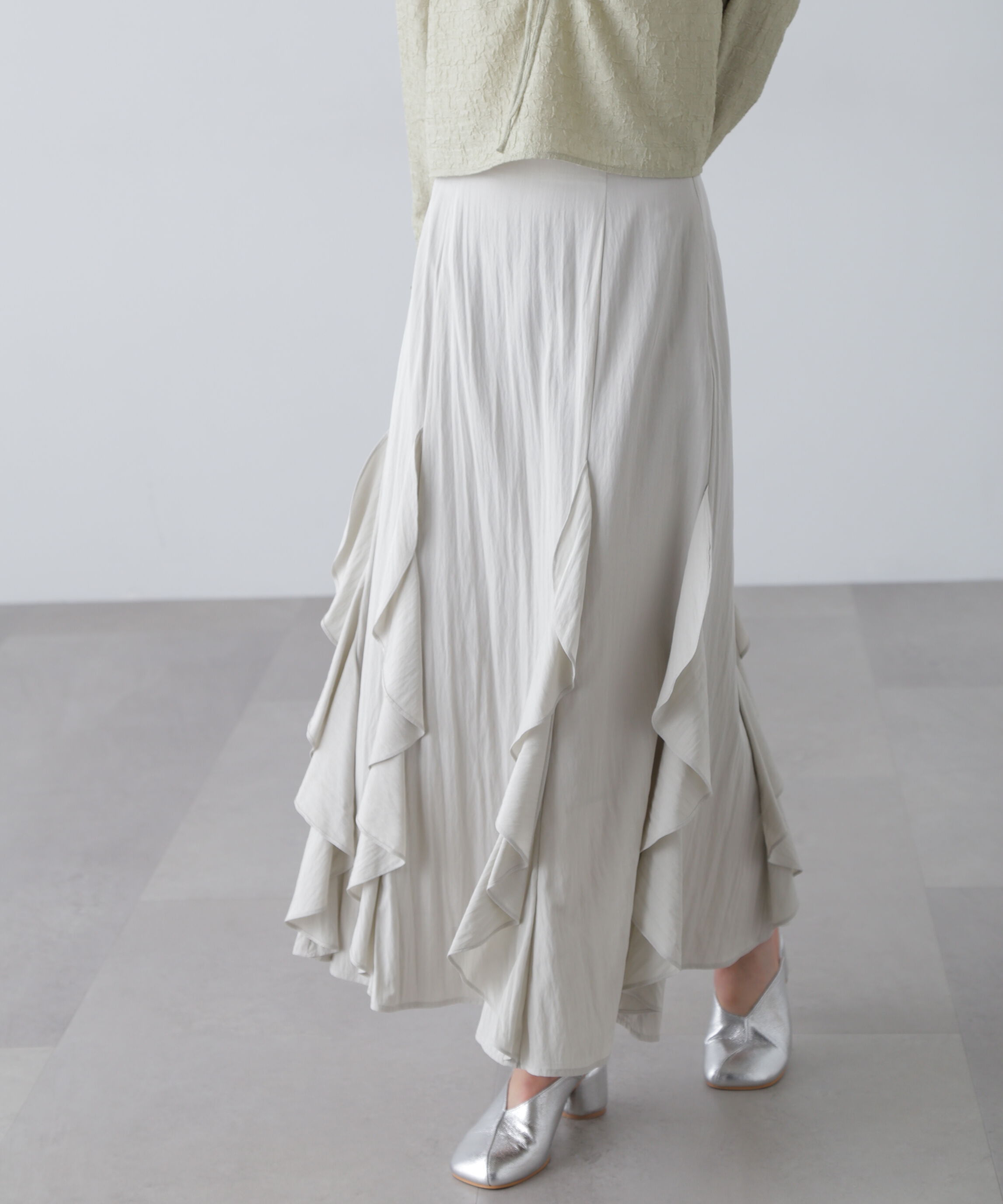  「パネルラッフルフリルマーメイドスカート」|スカート|