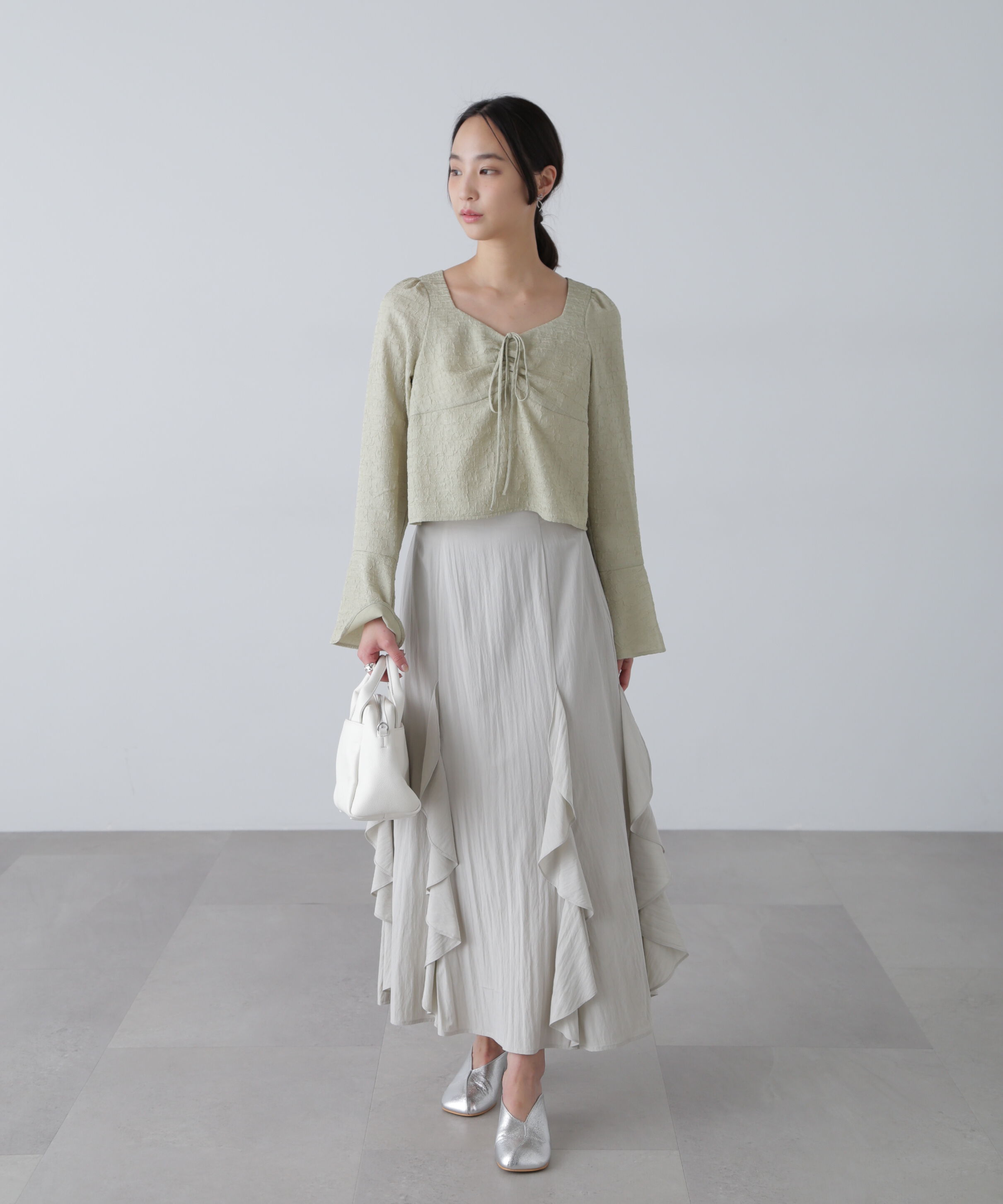  「パネルラッフルフリルマーメイドスカート」|スカート|