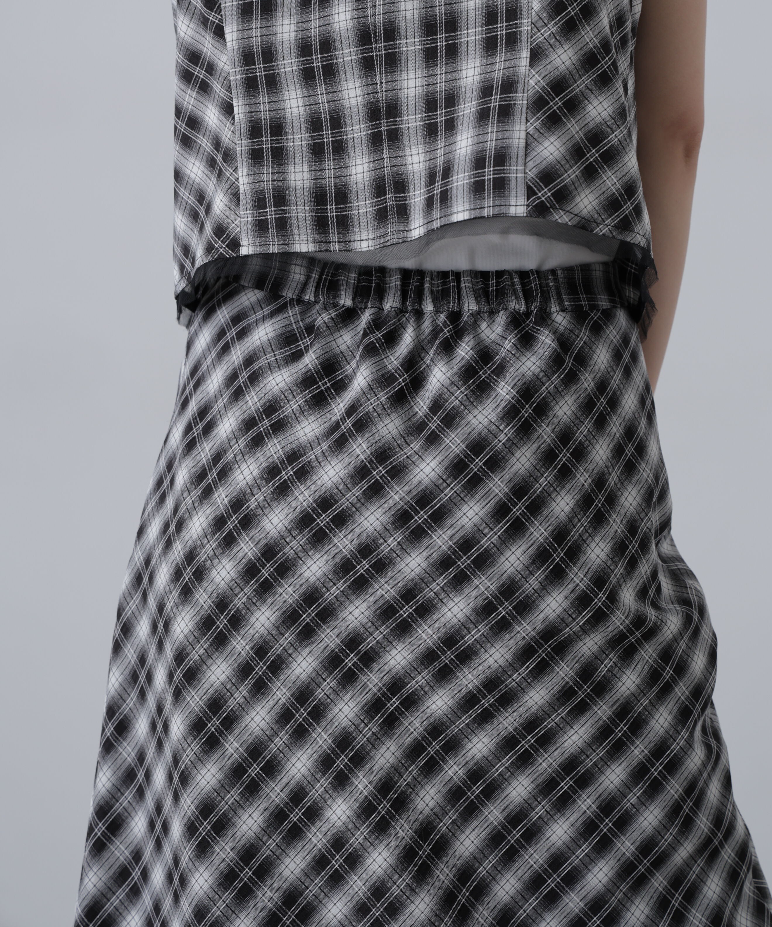  「〈セットアップ対応〉チェック柄バイアススカート」|スカート|