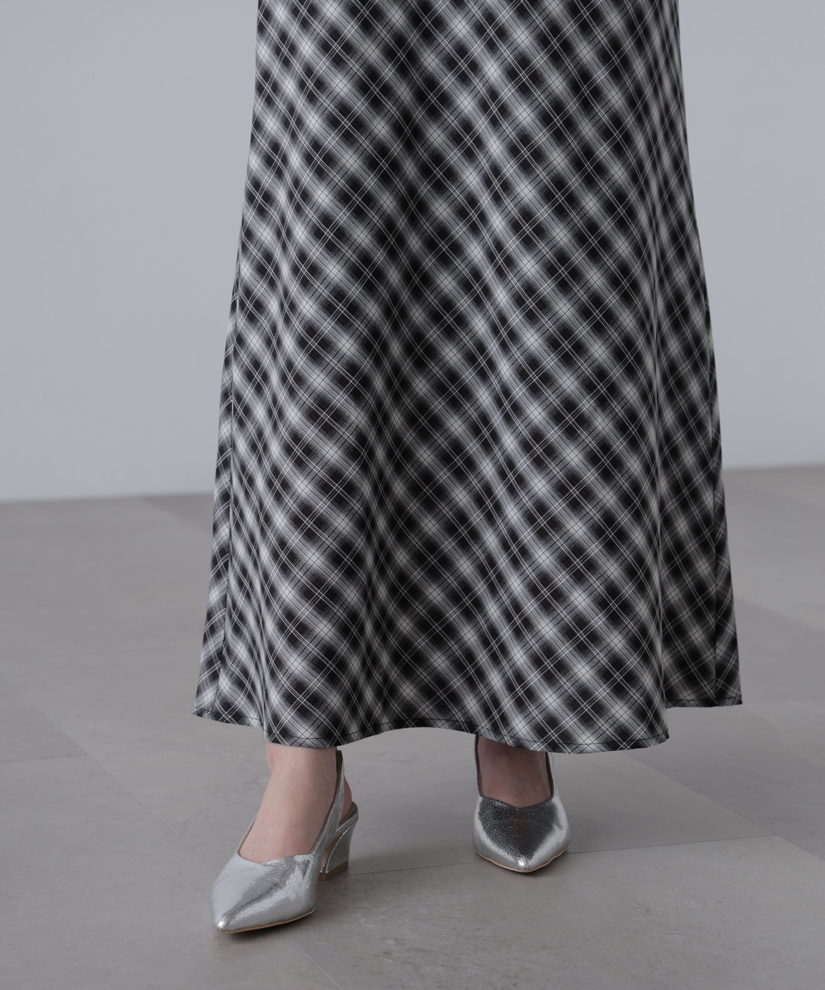  「〈セットアップ対応〉チェック柄バイアススカート」|スカート|