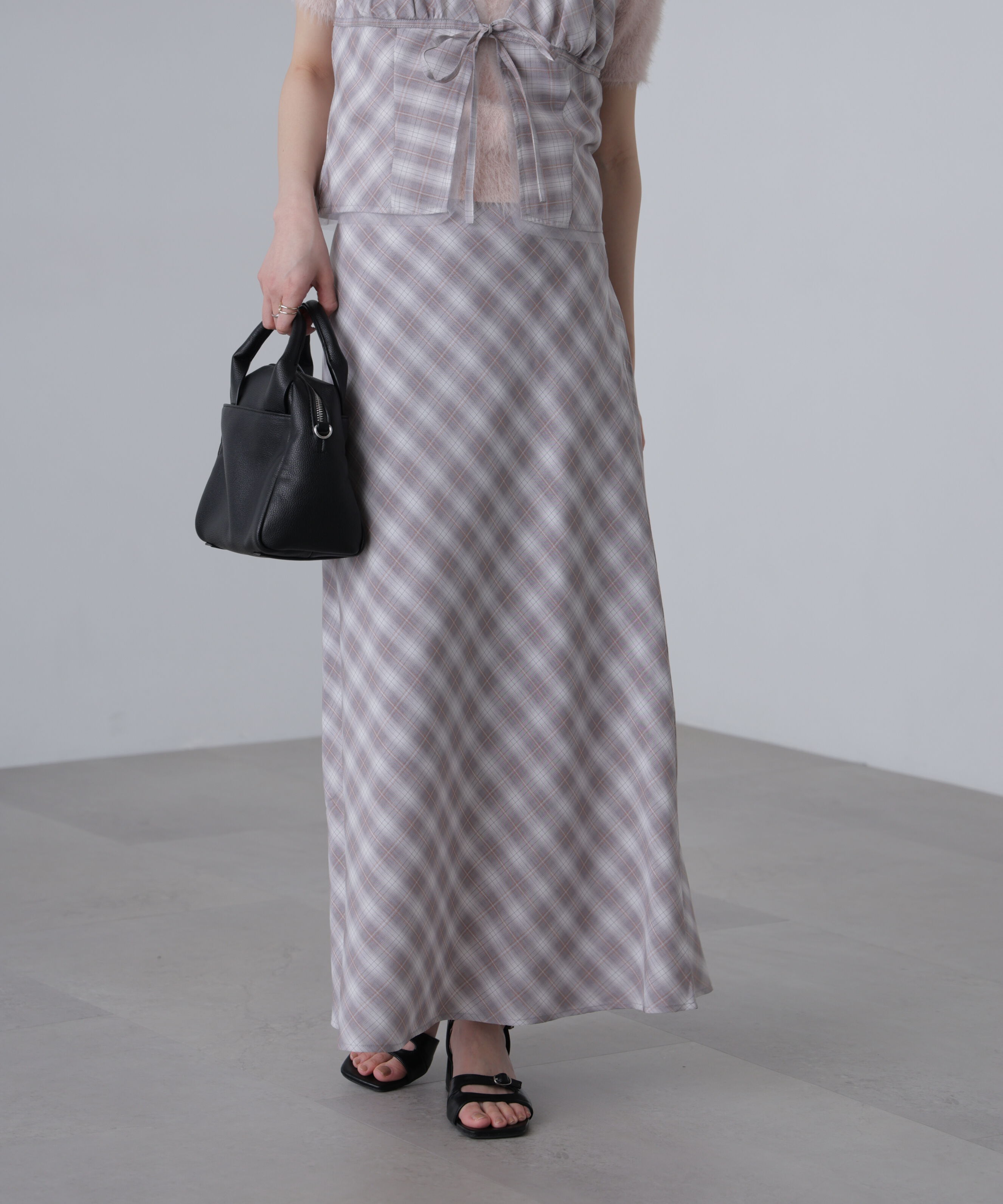  「〈セットアップ対応〉チェック柄バイアススカート」|スカート|