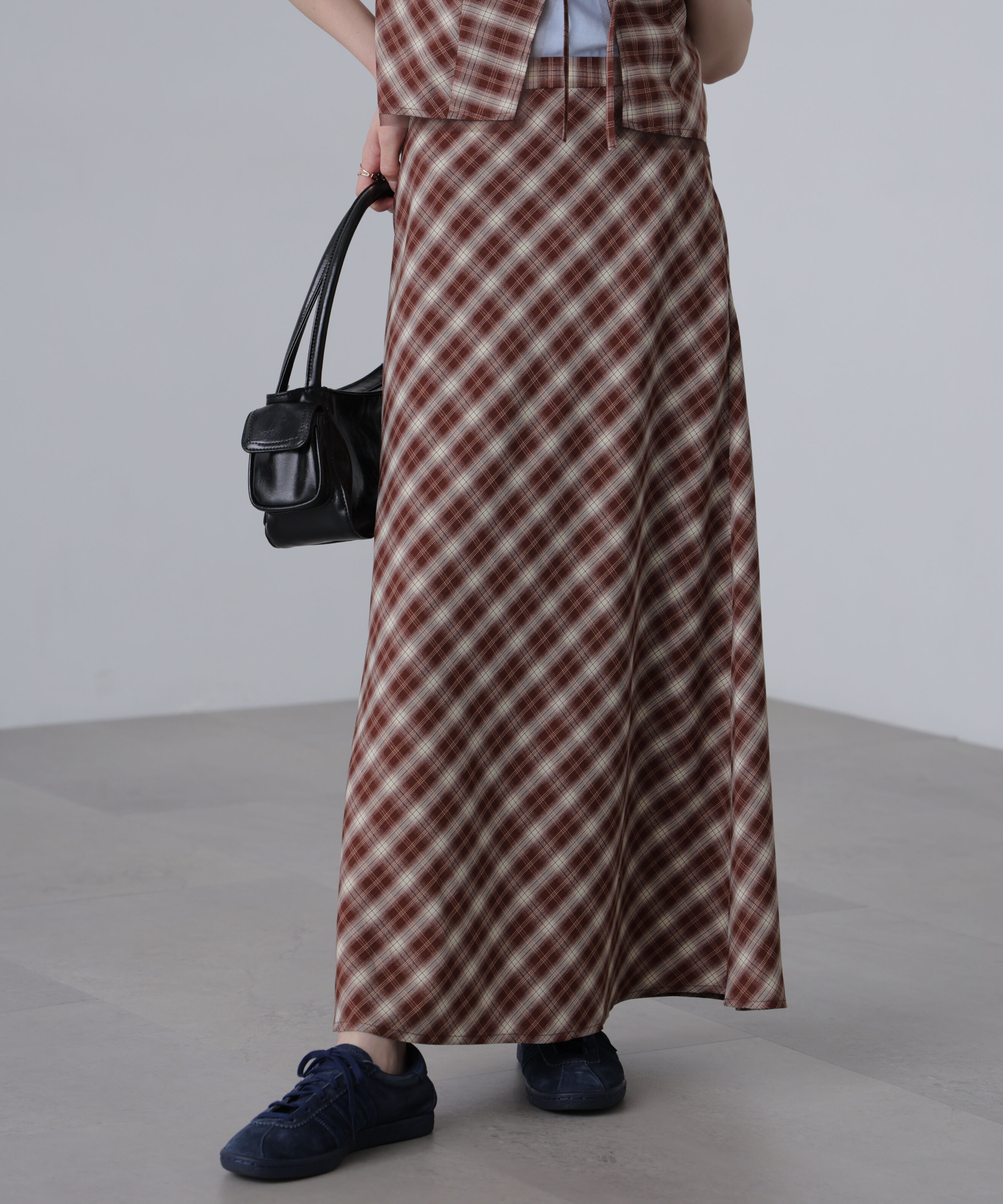  「〈セットアップ対応〉チェック柄バイアススカート」|スカート|