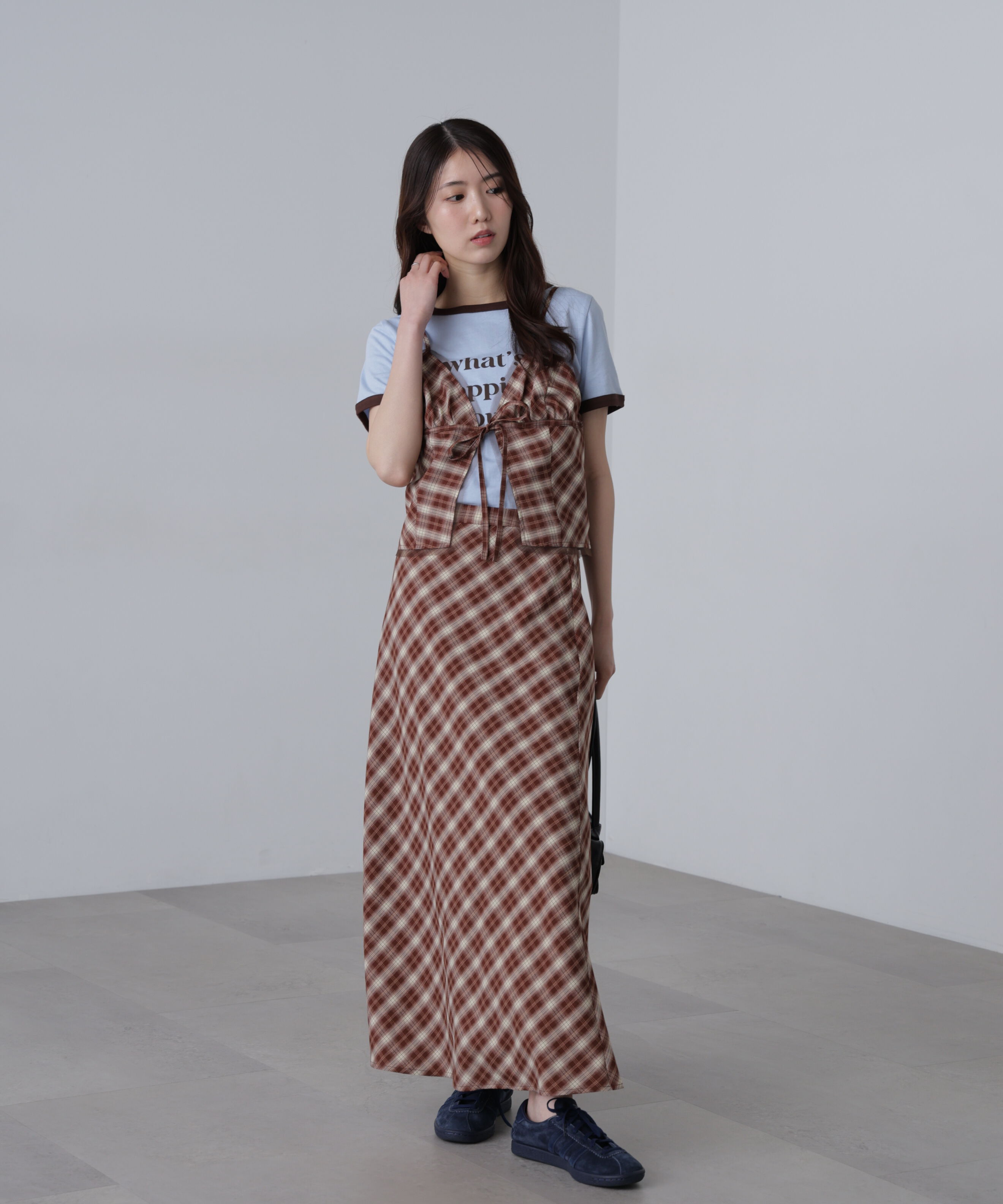  「〈セットアップ対応〉チェック柄バイアススカート」|スカート|