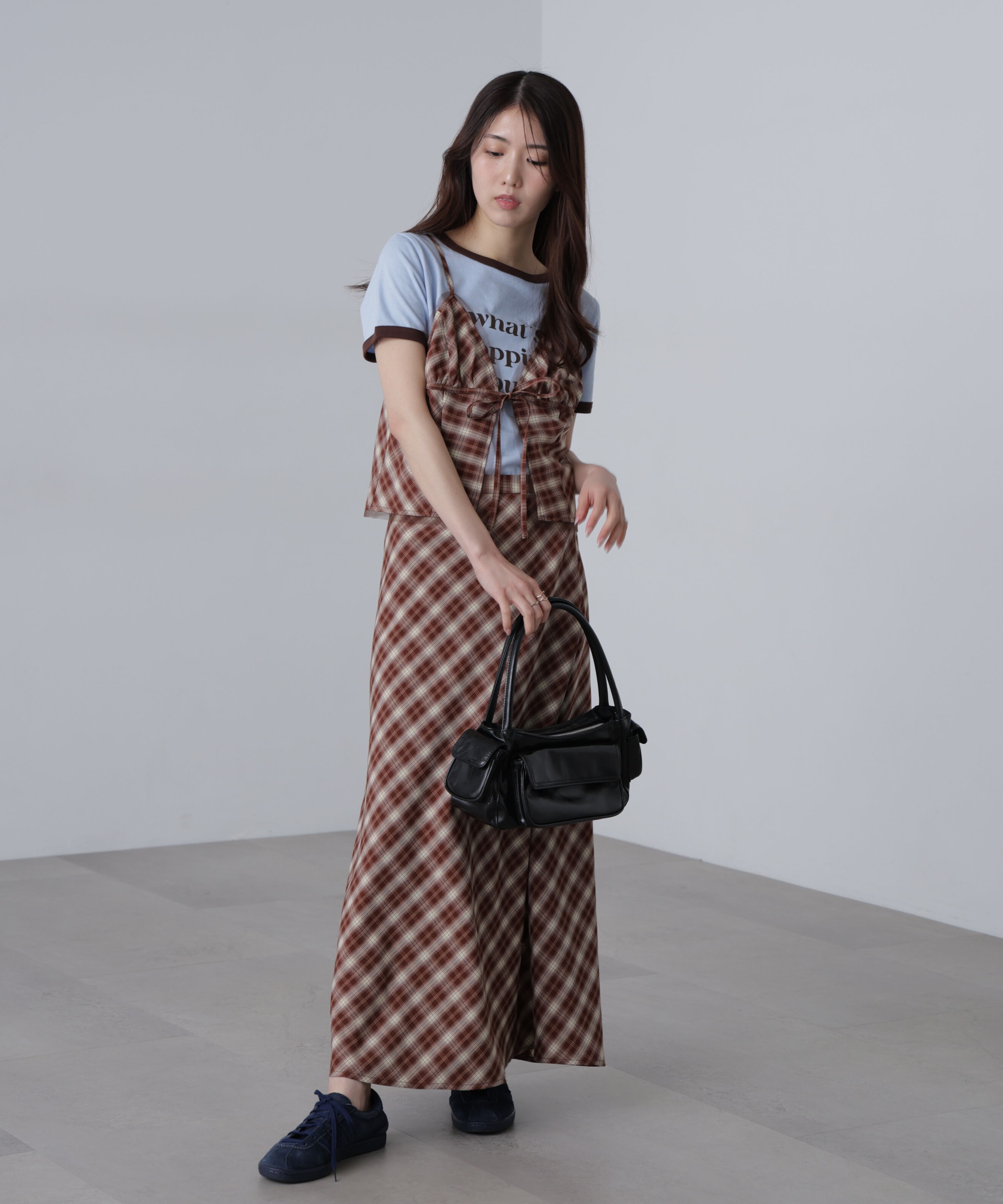  「〈セットアップ対応〉チェック柄バイアススカート」|スカート|