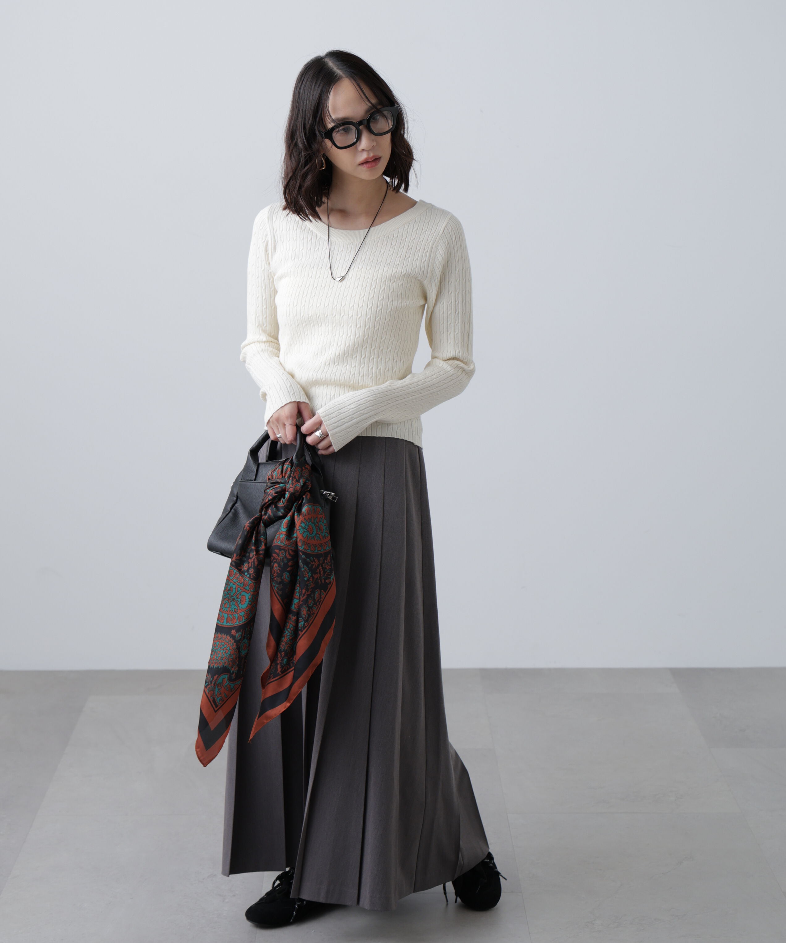  「プリーツロングスカート」|スカート|