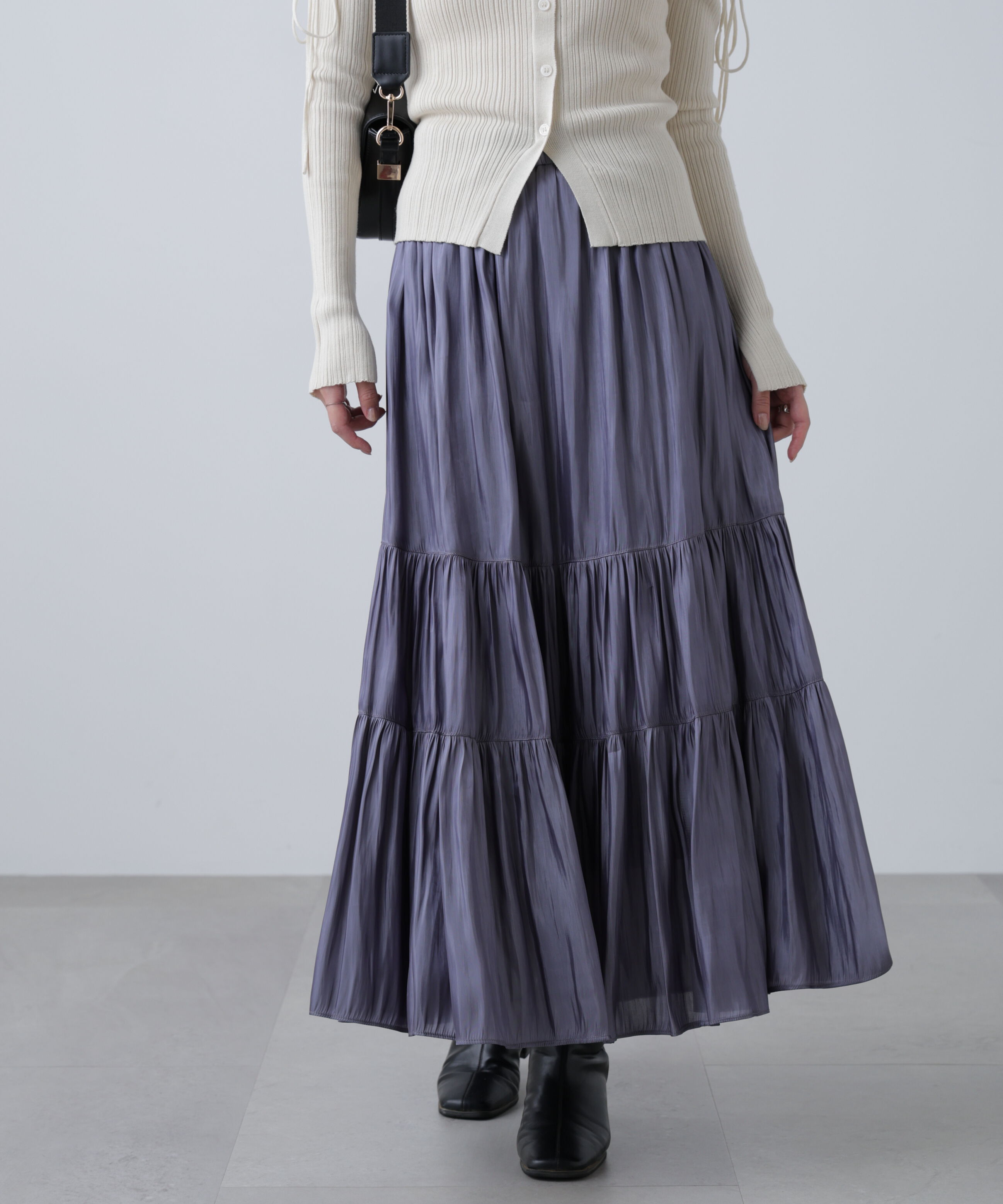  「シャイニーティアードスカート」|スカート|