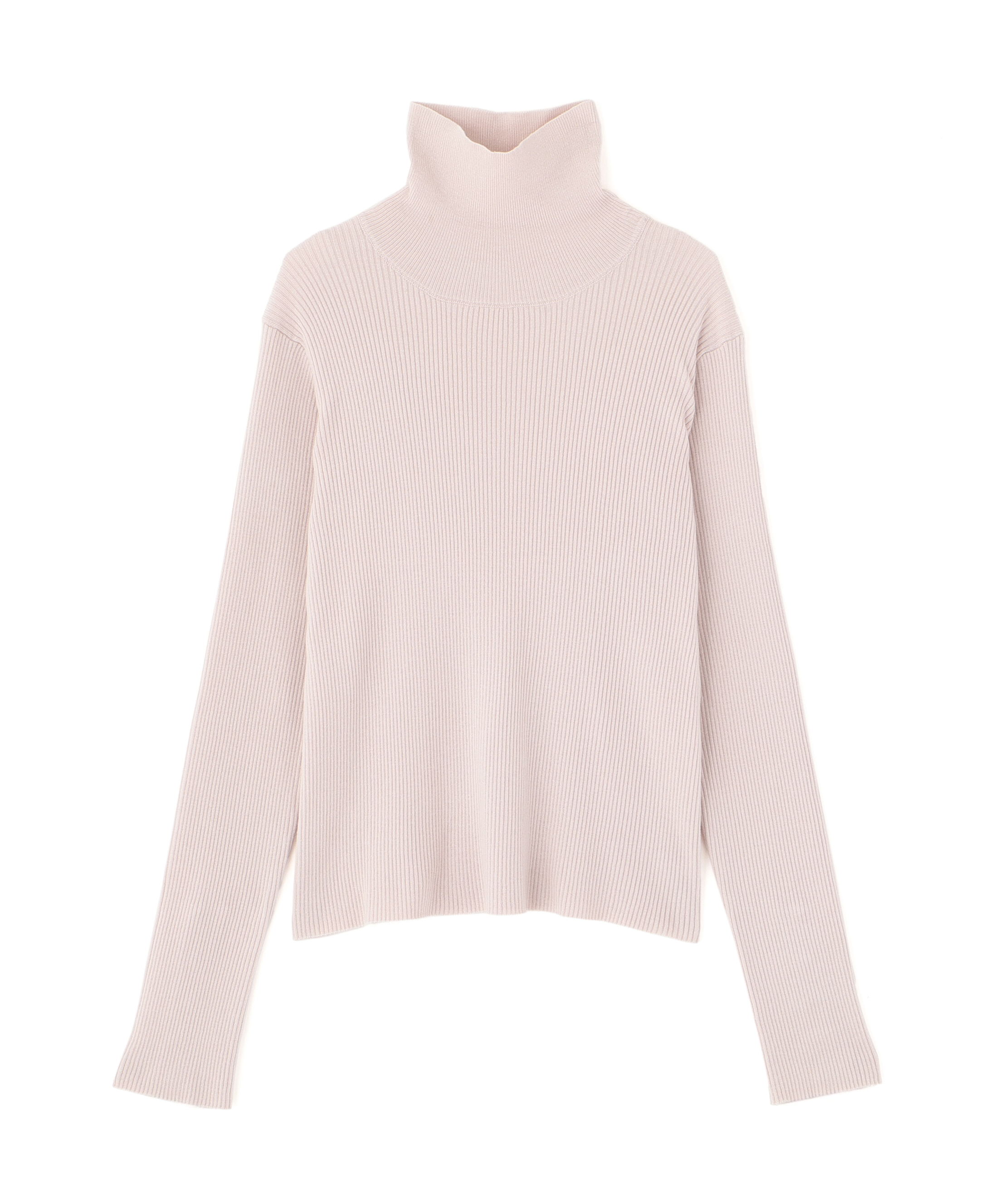  「袖金ボタンリブタートルニット」|ニット・セーター|